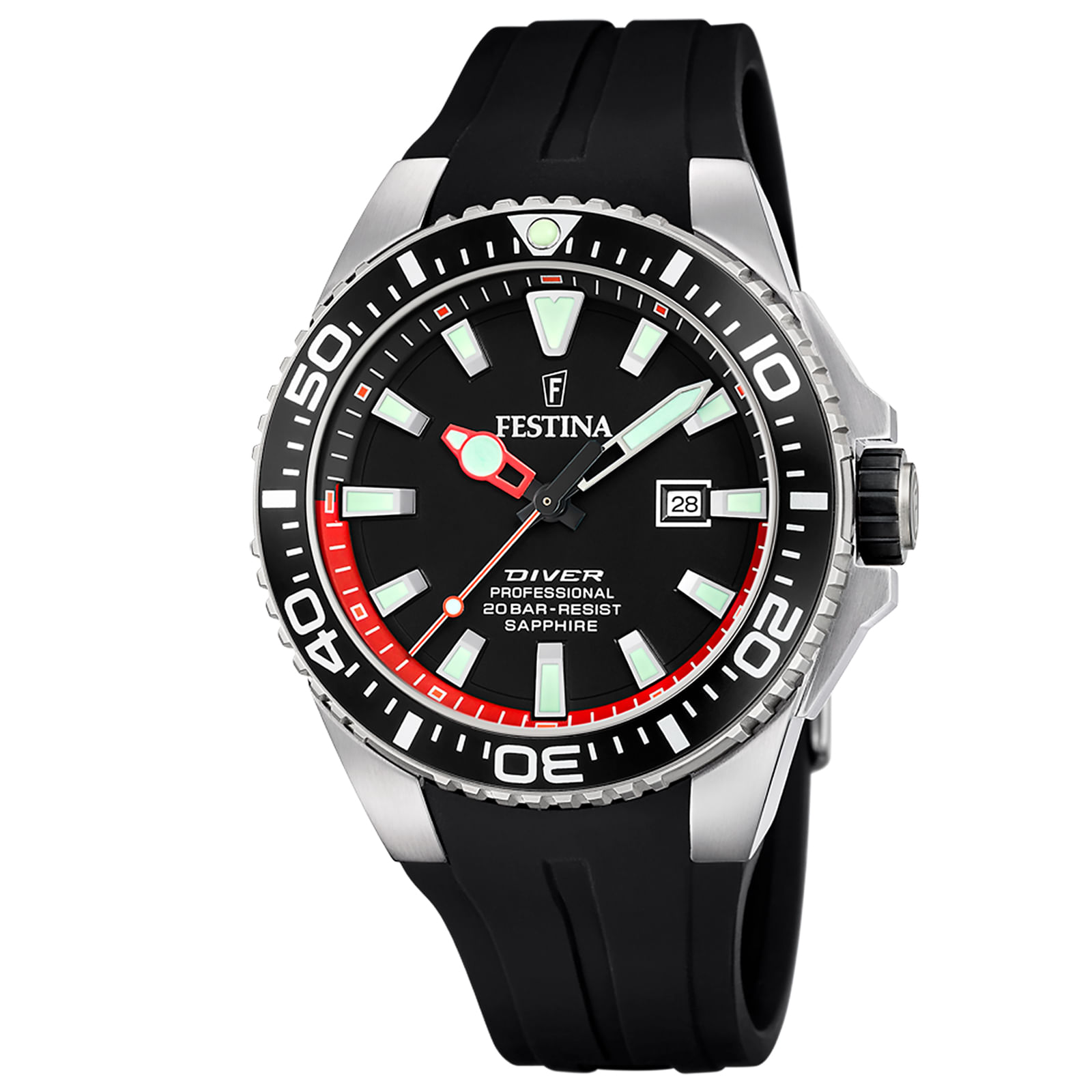 Relógio Festina Masculino em Borracha Preta F20664-3