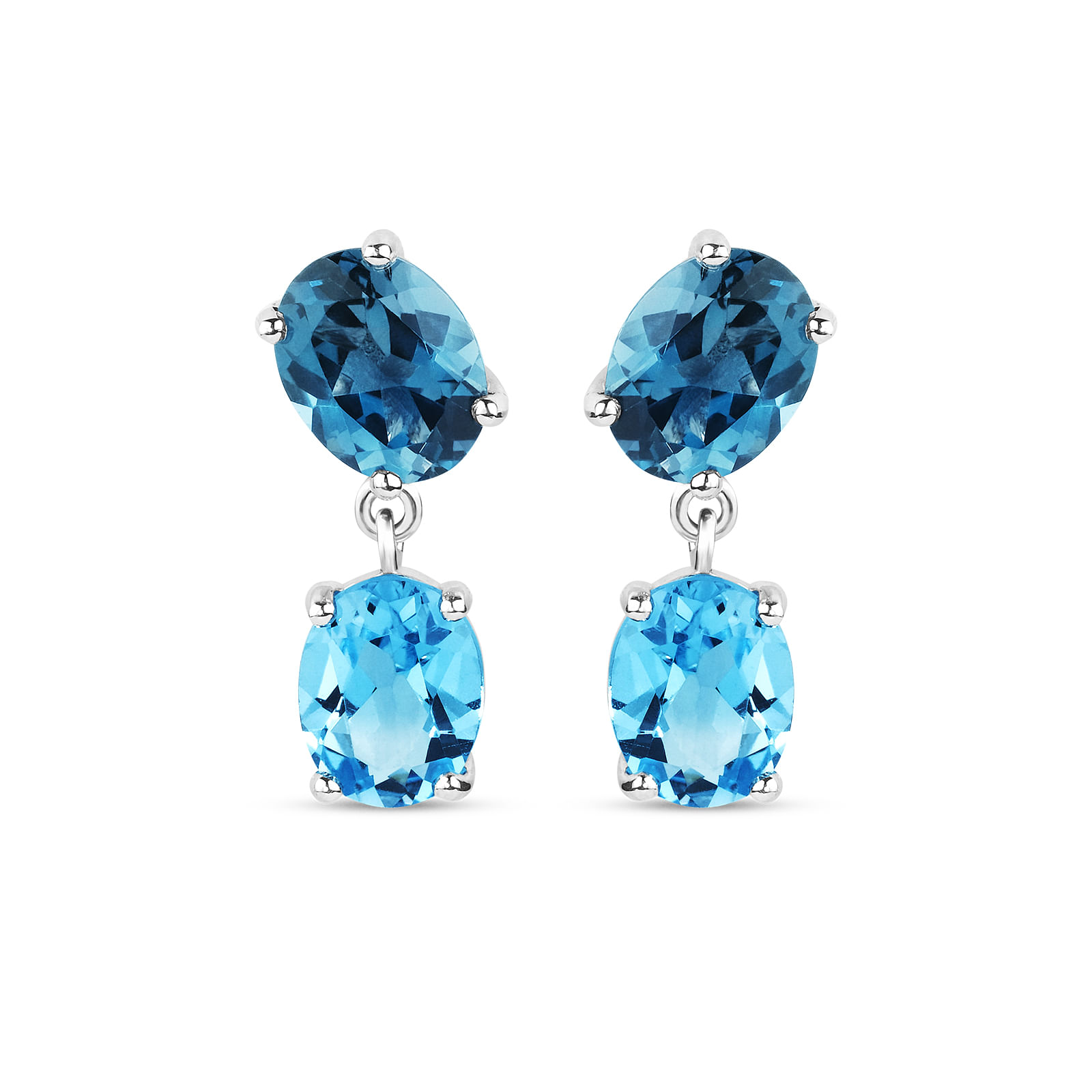 Brinco Ocean em Prata 925 com Topázio Swiss e London