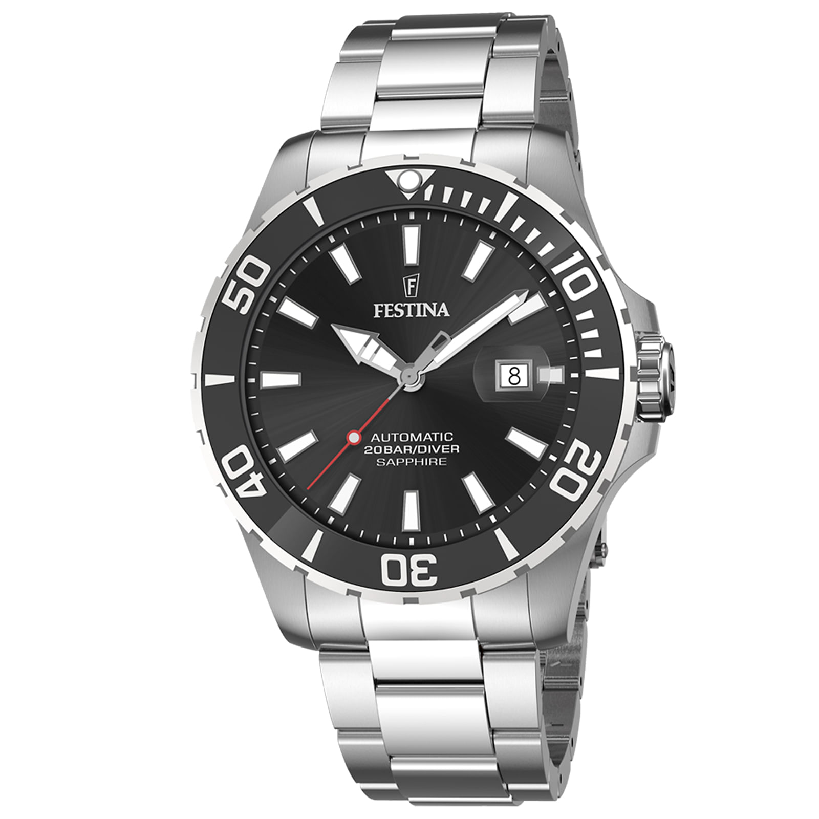 Relógio Festina Masculino Aço Prateado