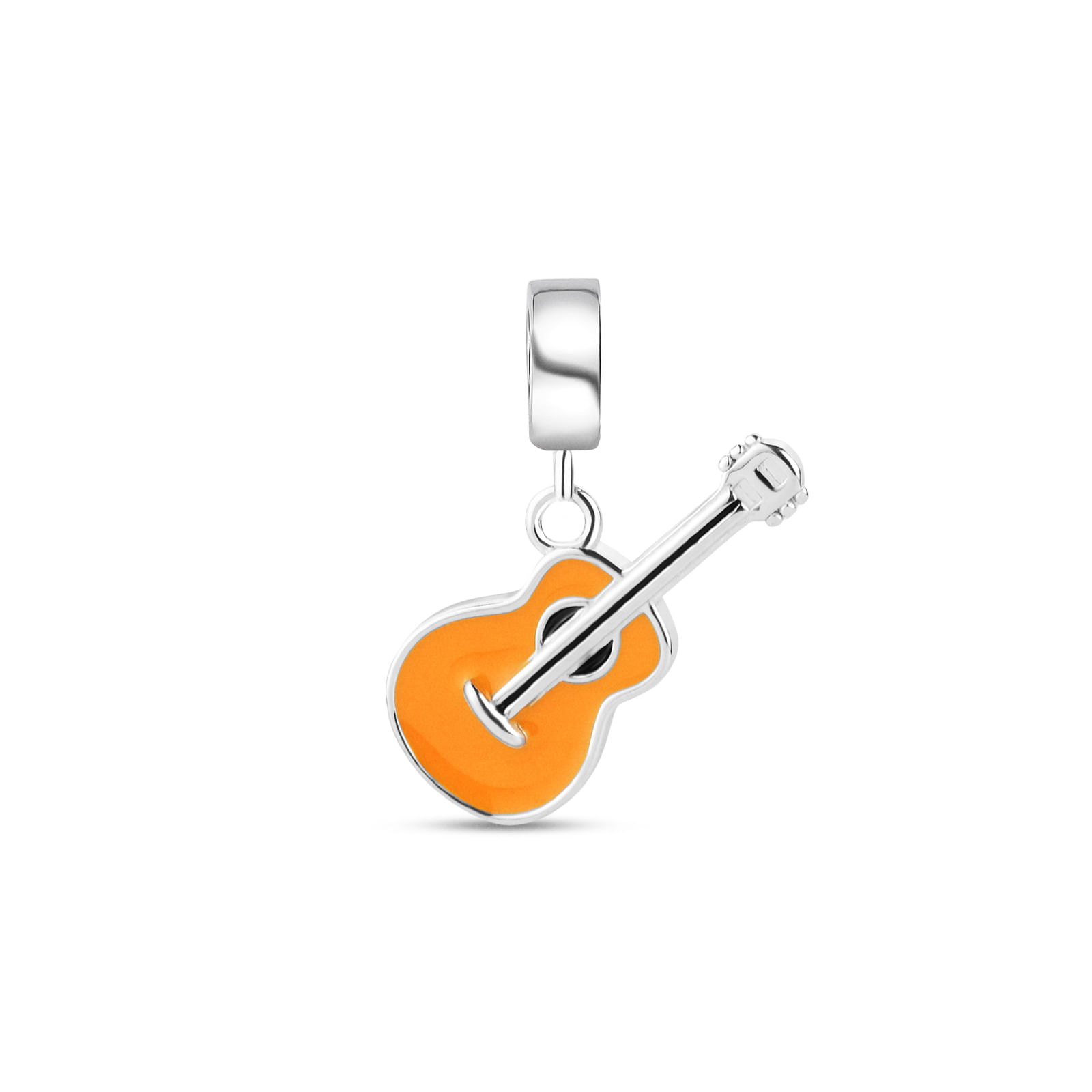 Pingente Life Música Violão em Prata 925 com Esmalte