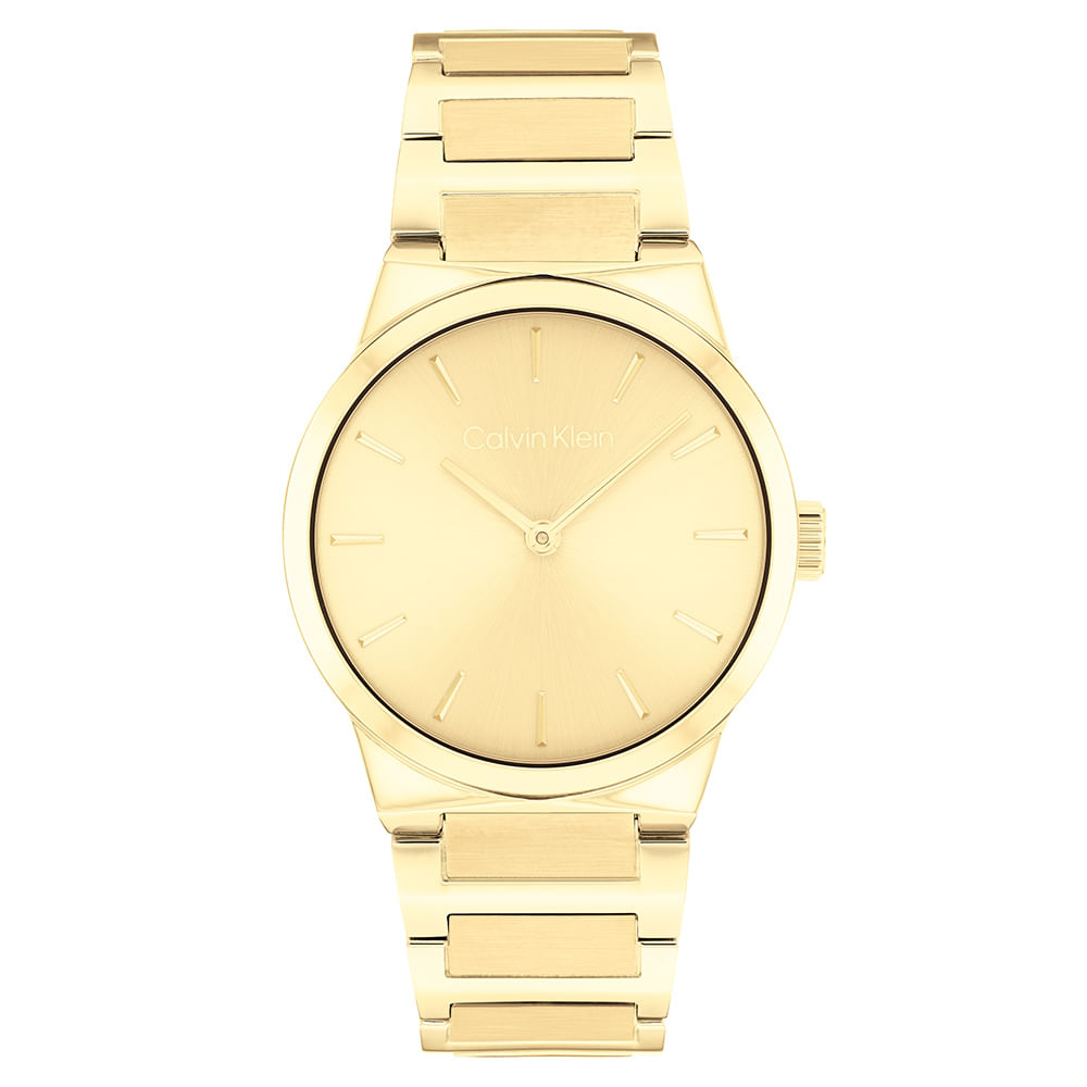 Relógio Calvin Klein Feminino Aço Dourado 25100077