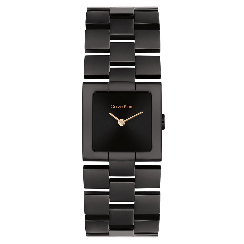 Relógio Calvin Klein Feminino Aço Preto 25100091