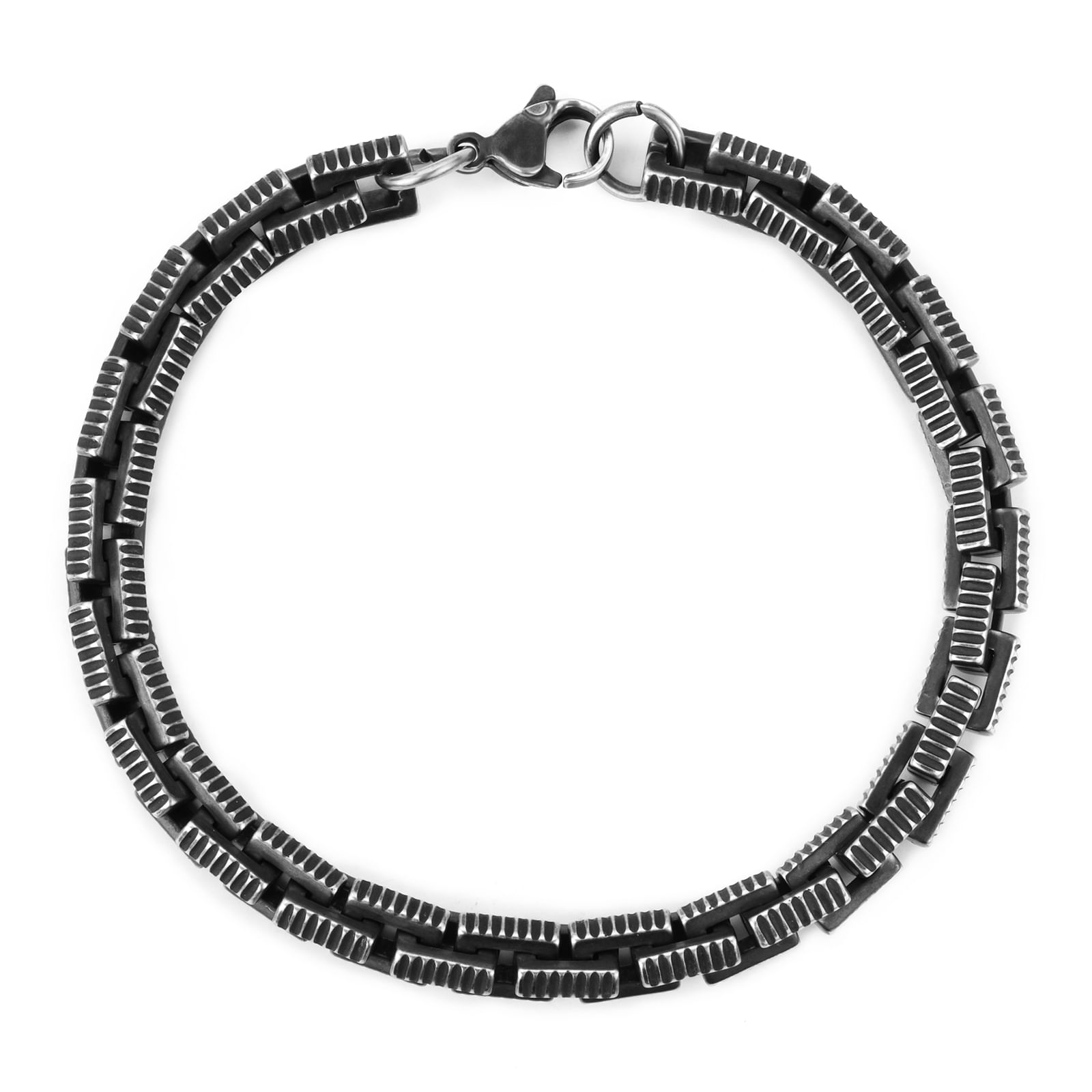 Pulseira Life Masculino VI em Aço Envelhecido