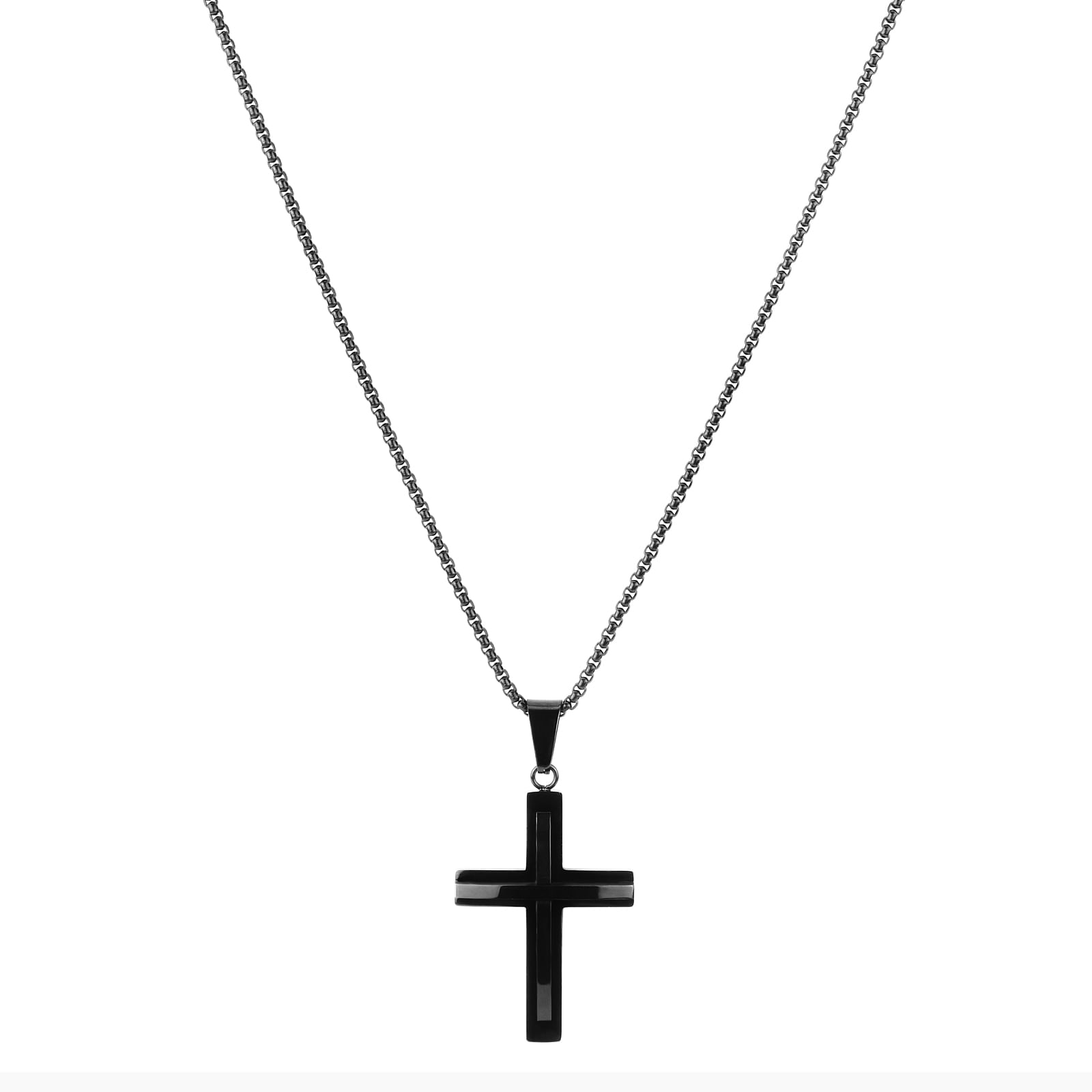 Colar Life Masculino VI Cruz em Aço, 60cm