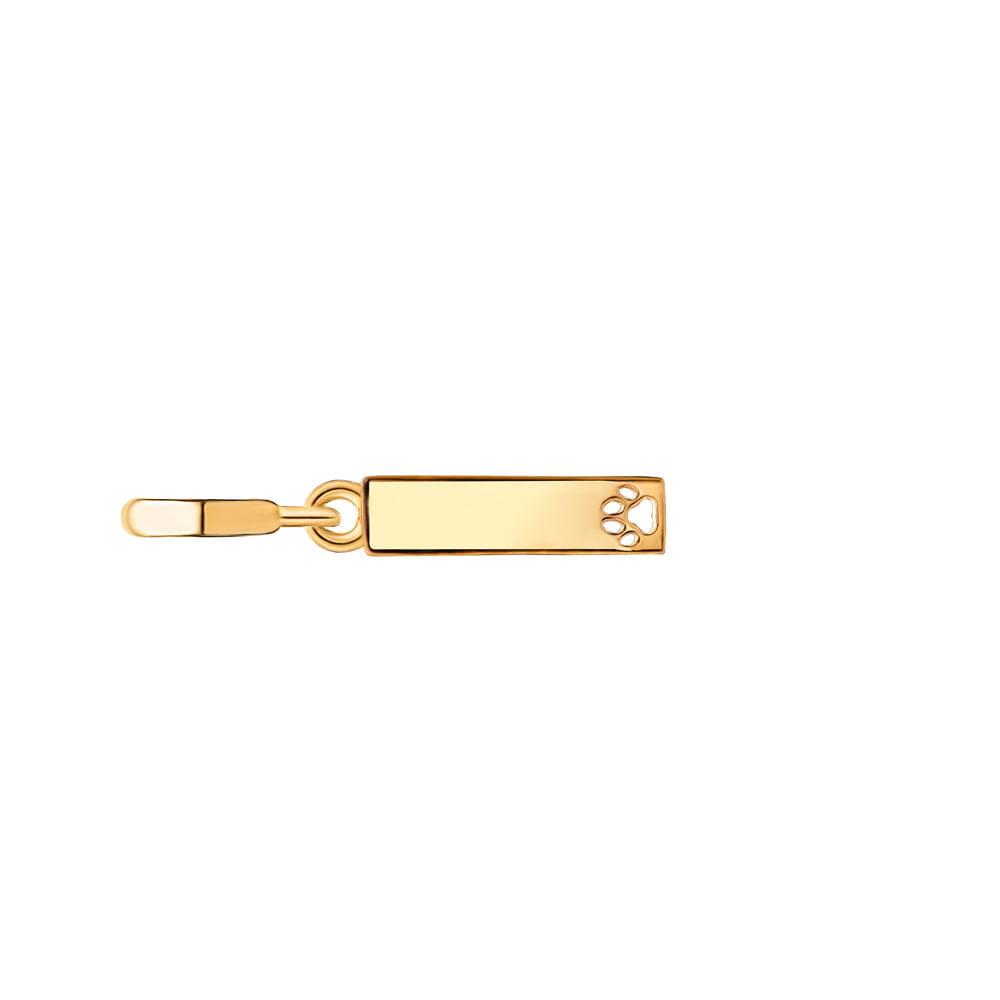 Pingente Personalizável Life Animal Pet Lover em Prata 925 com Banho de Ouro Amarelo 18k