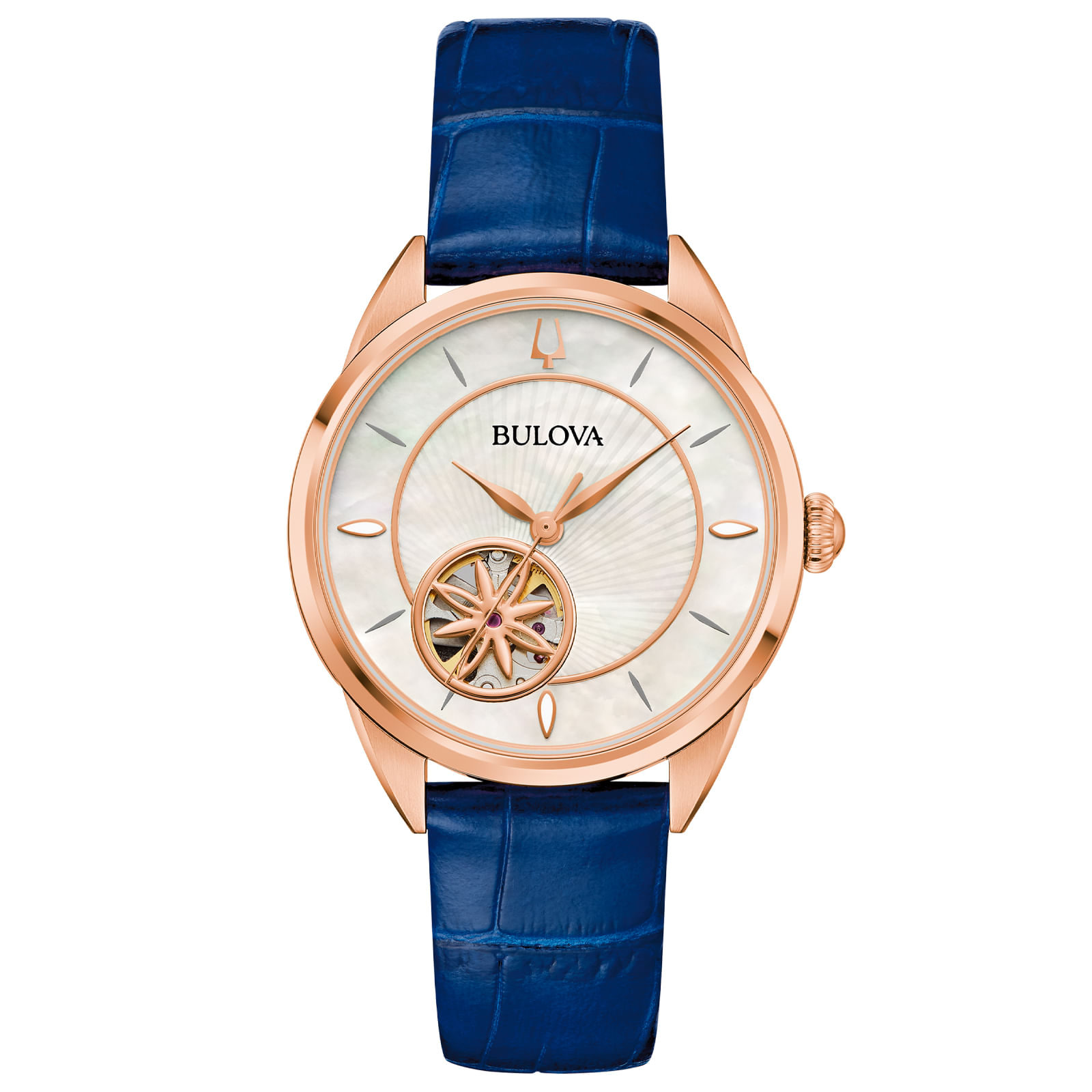 Relógio Bulova Sutton Feminino em Couro Azul 97L180N