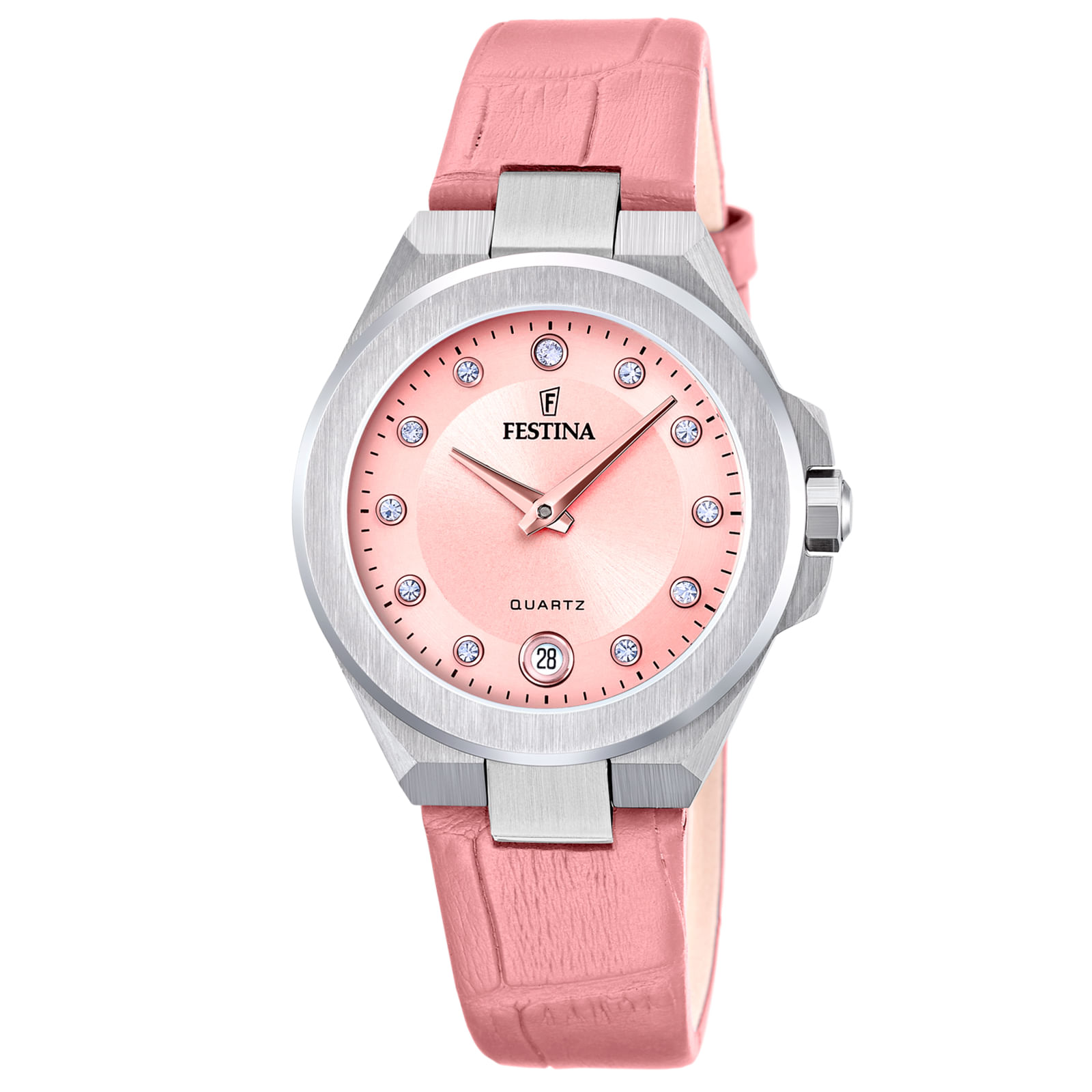 Relógio Festina Feminino Couro Rosa