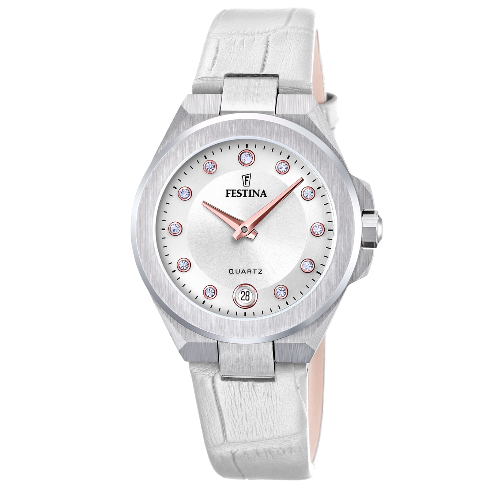 Relógio Festina Feminino Couro Branco