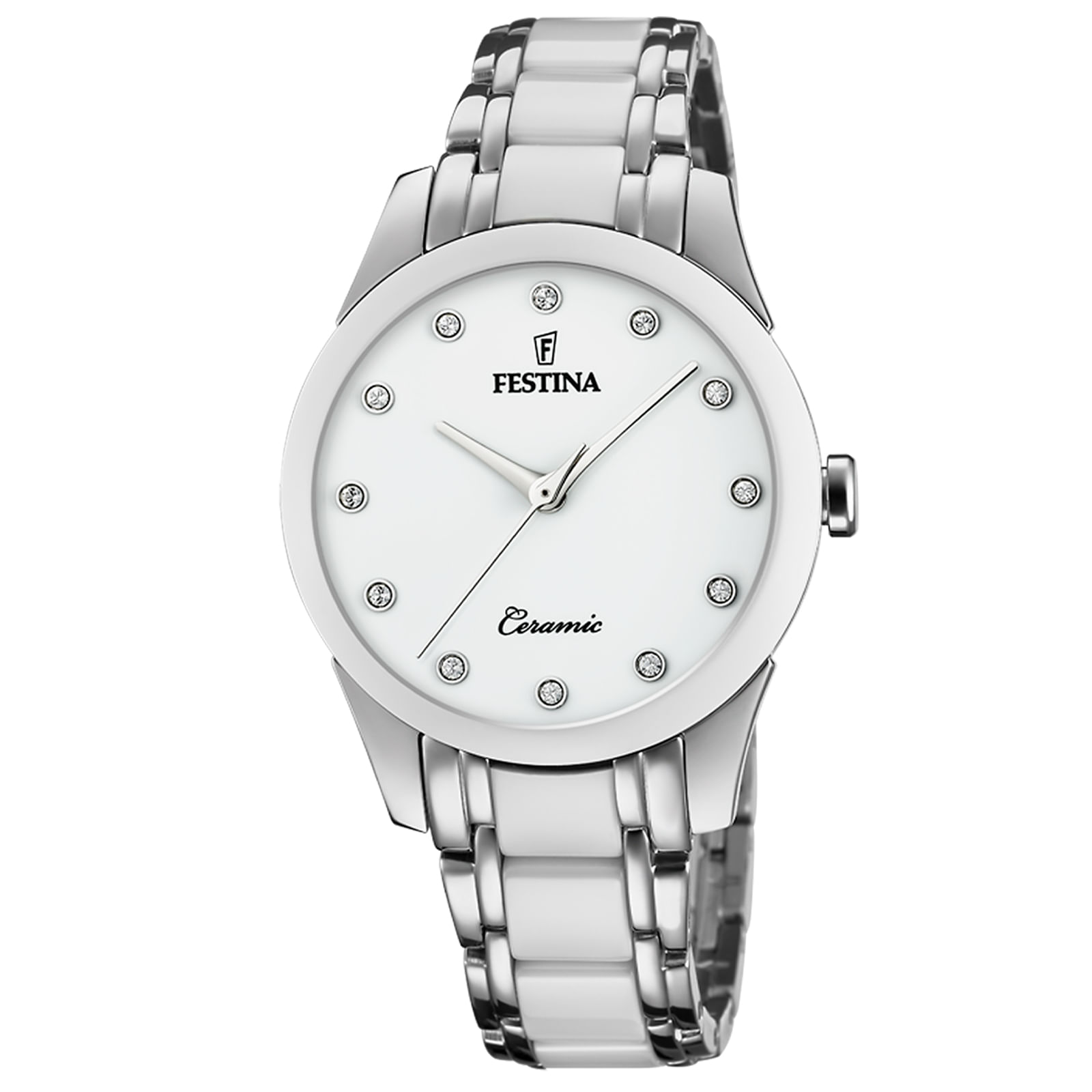 Relógio Festina Feminino Ceramica Branco/prata