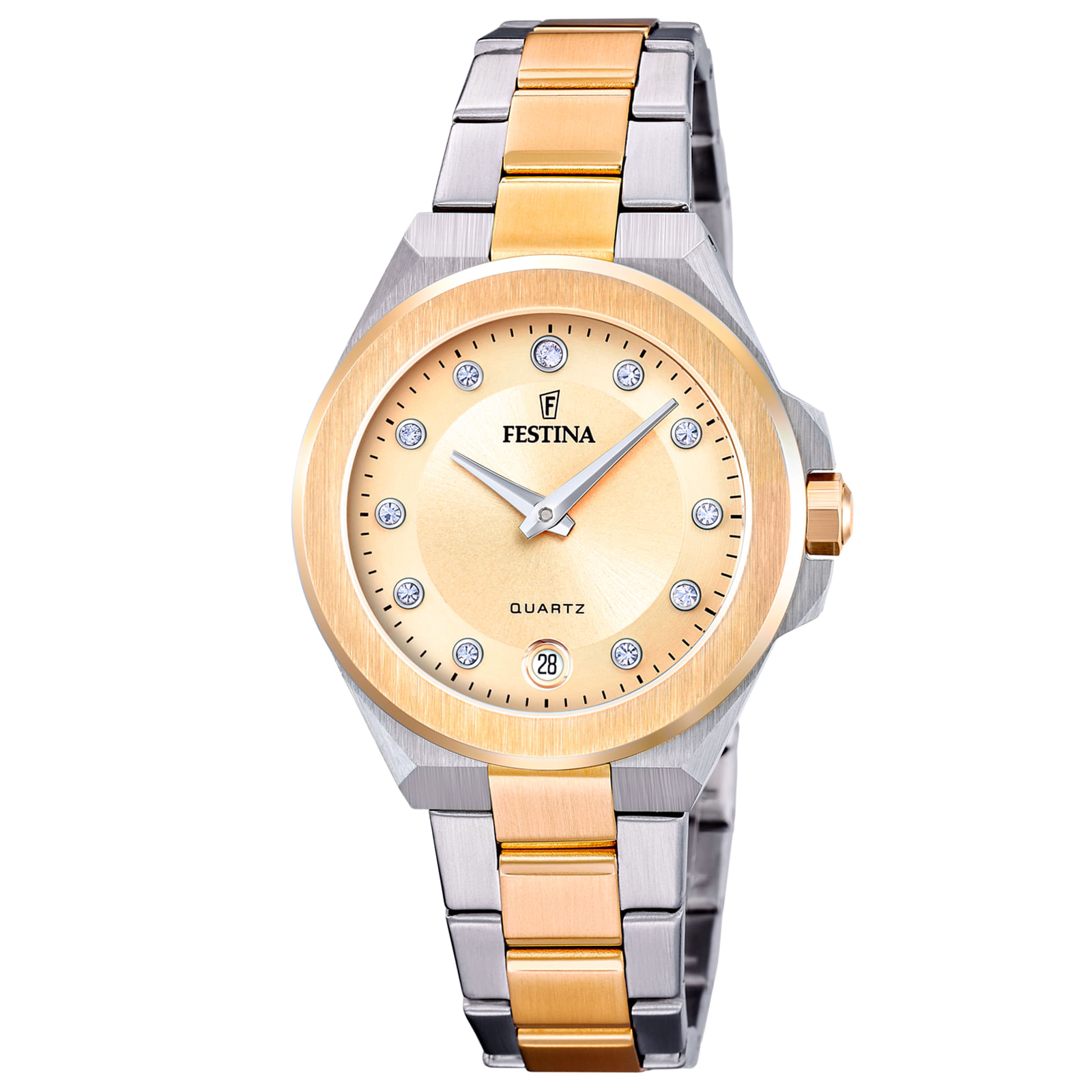 Relógio Festina Feminino Aço Prata e Dourado