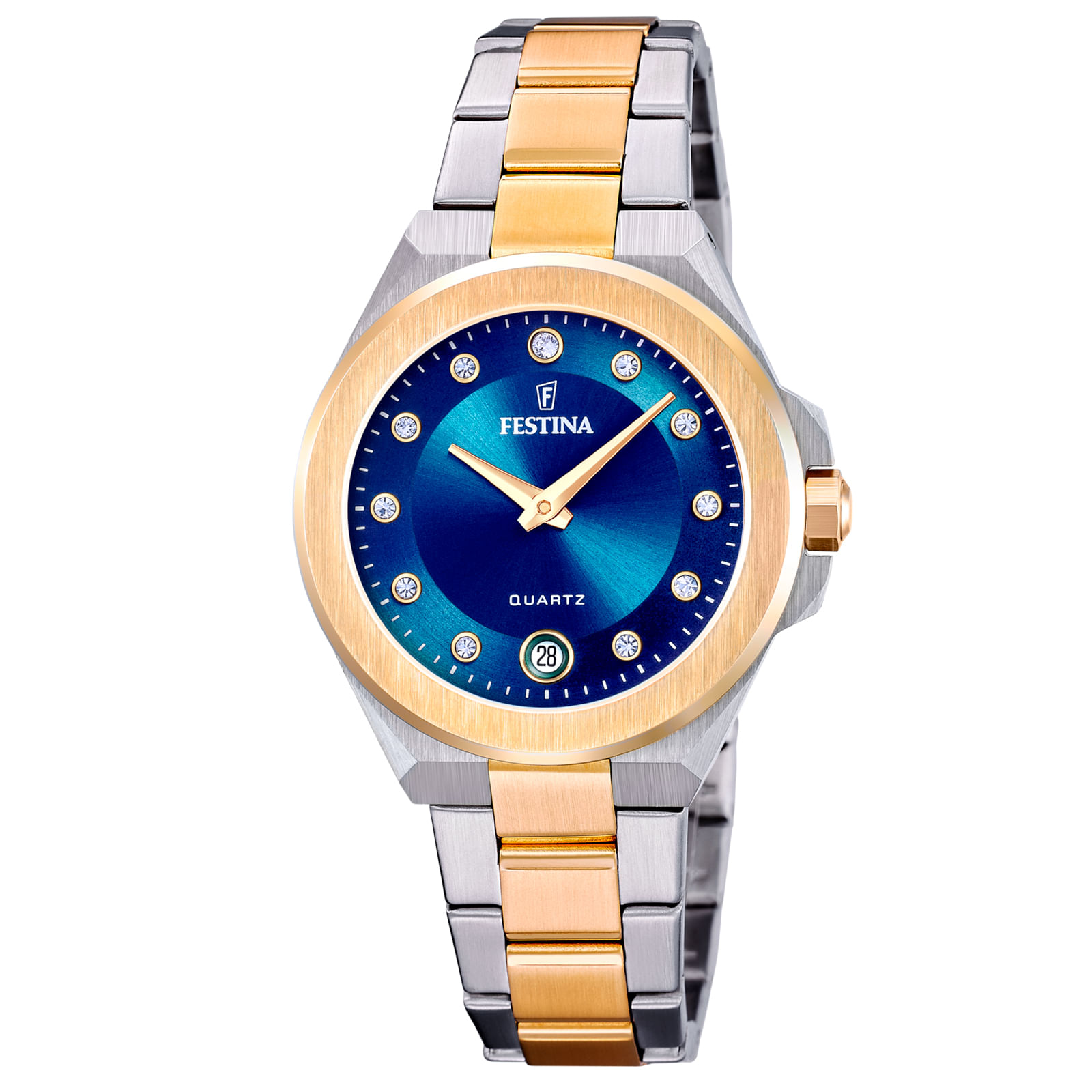Relógio Festina Feminino Aço Prata e Dourado