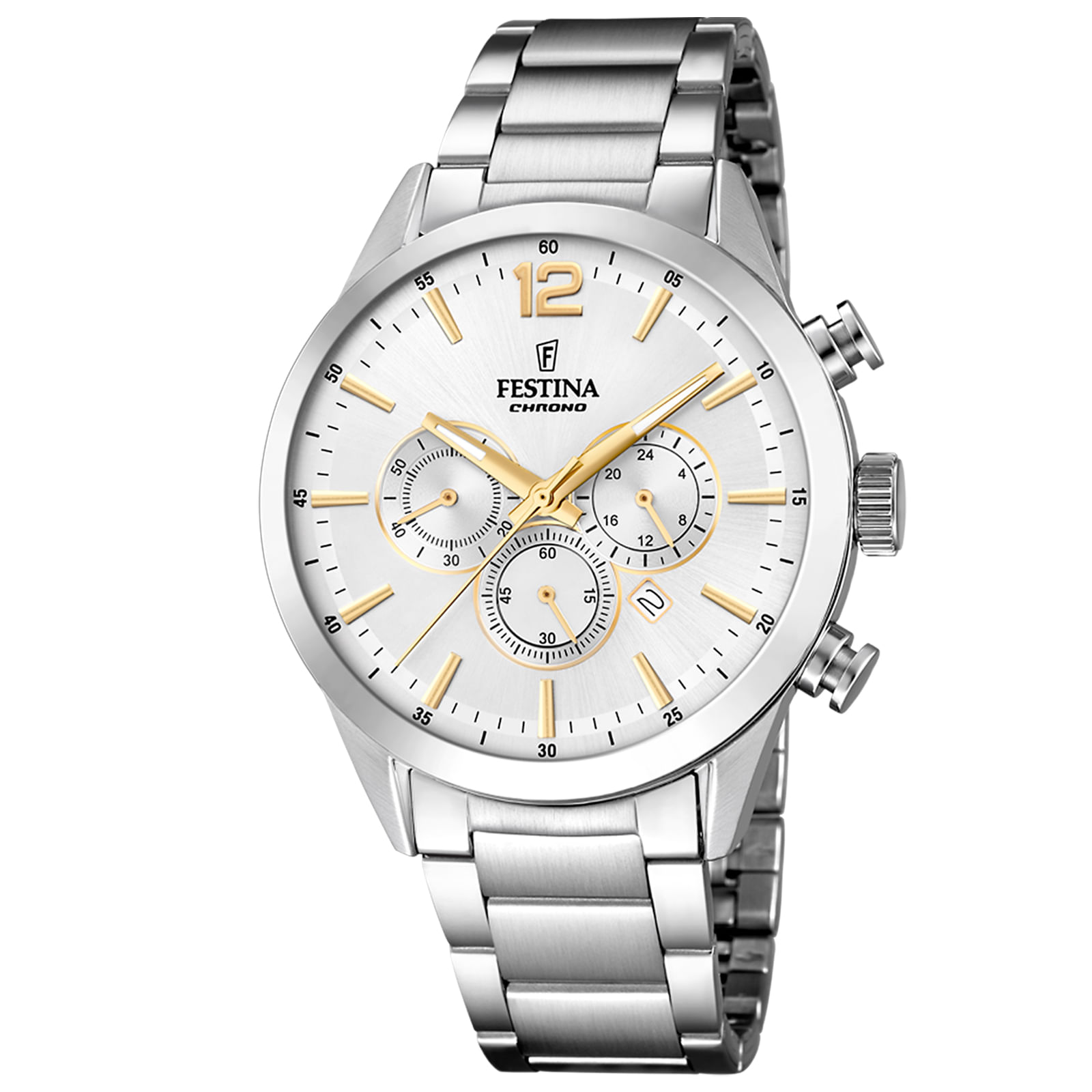 Relógio Festina Masculino Aço Prateado
