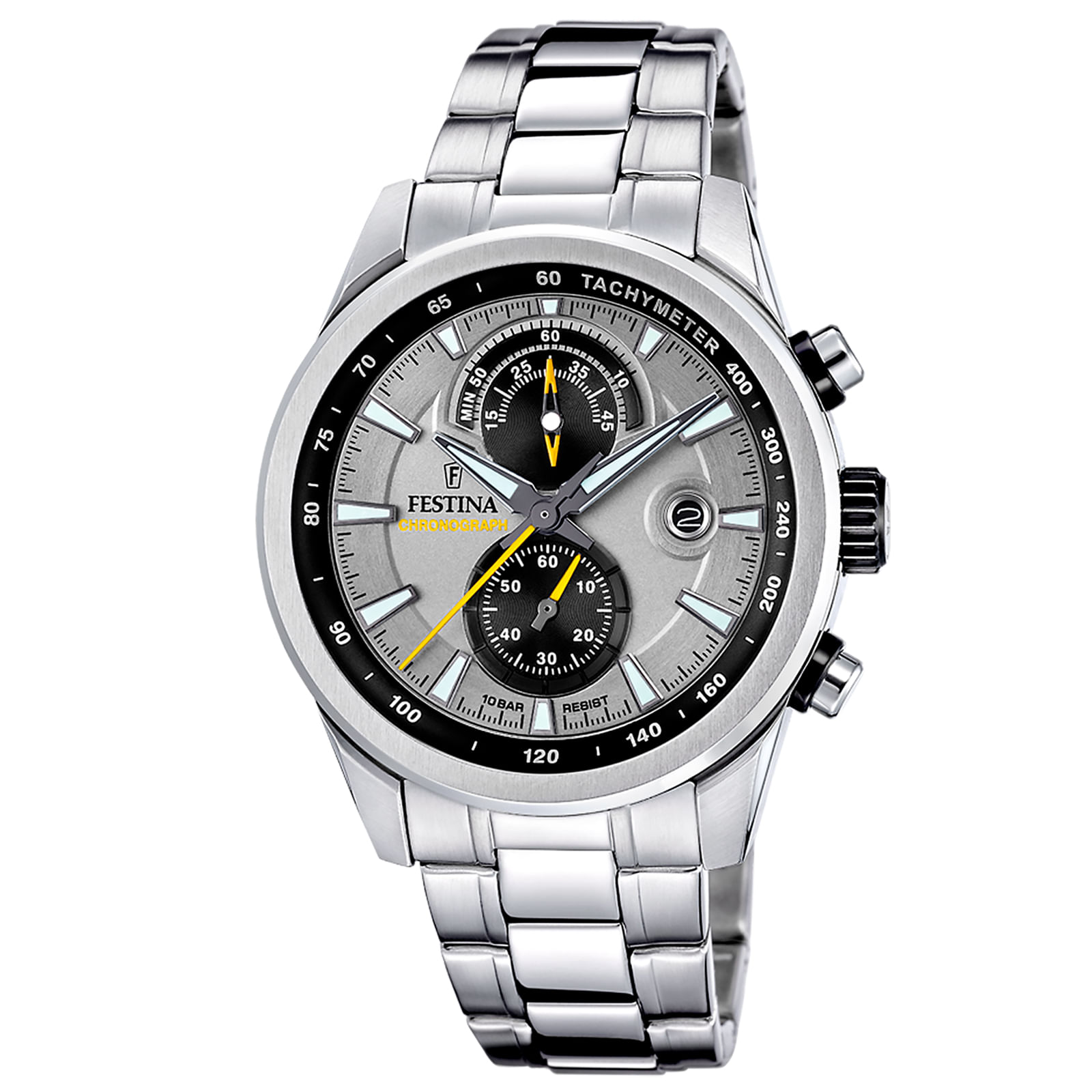 Relógio Festina Masculino Aço Prateado