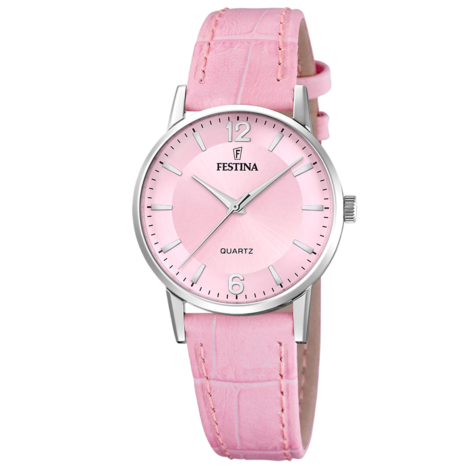 Relógio Festina Feminino Couro Rosa