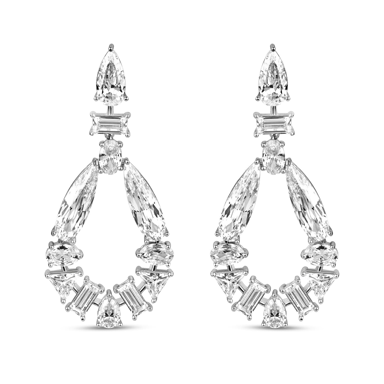 Brinco Life Aspen em Prata 925 com Pedras Incolores