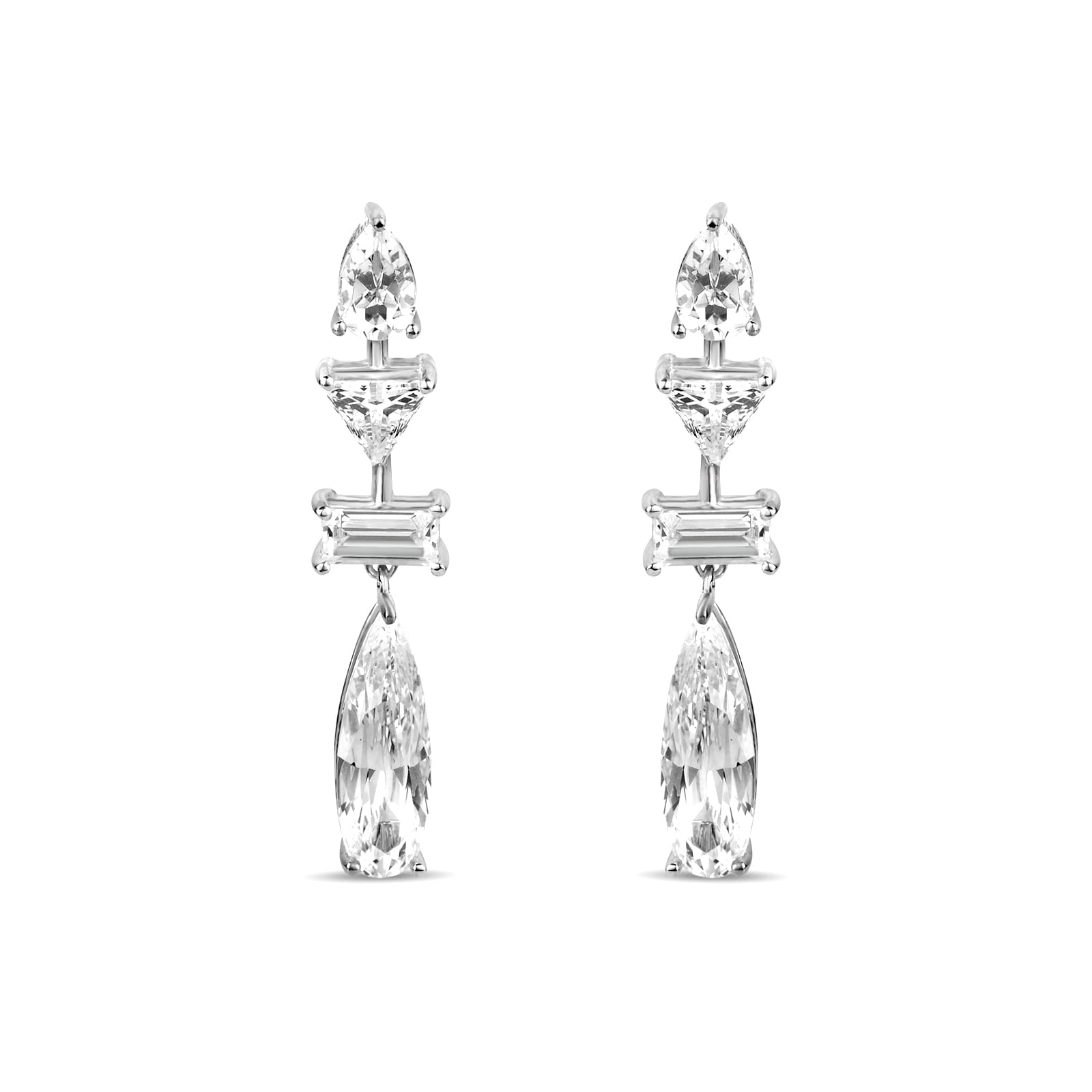 Brinco Life Aspen em Prata 925 com Pedras Incolores