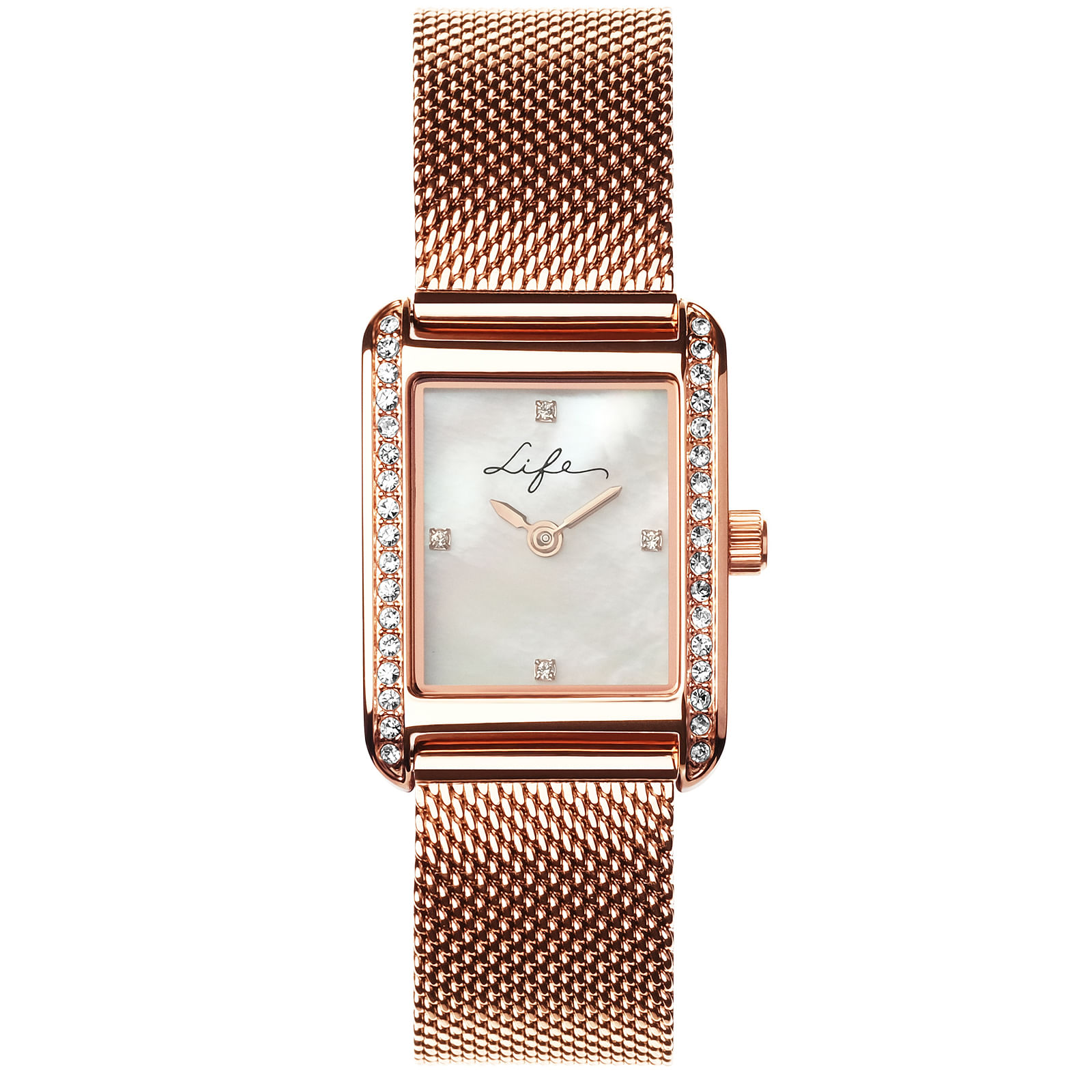 Relógio Life Feminino Aço Rose