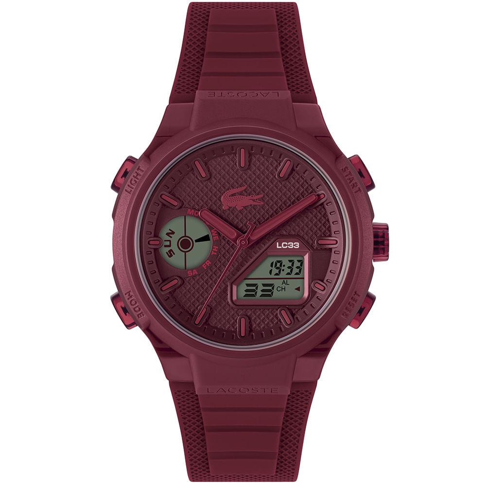 Relógio Lacoste Lc33 Masculino em Borracha Vermelho 2011450