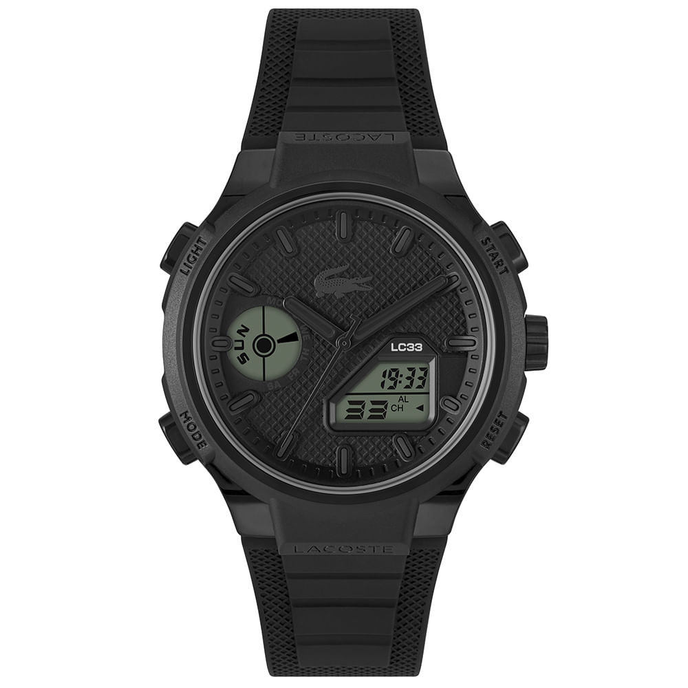 Relógio Lacoste Lc33 Masculino em Borracha Preto 2011447