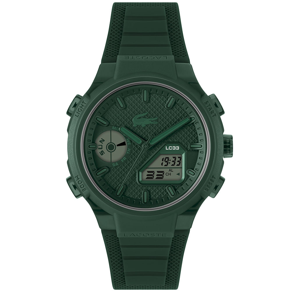 Relógio Lacoste Lc33 Masculino Borracha Verde 2011449