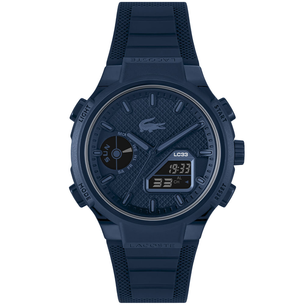 Relógio Lacoste Lc33 Masculino Borracha Azul 2011448