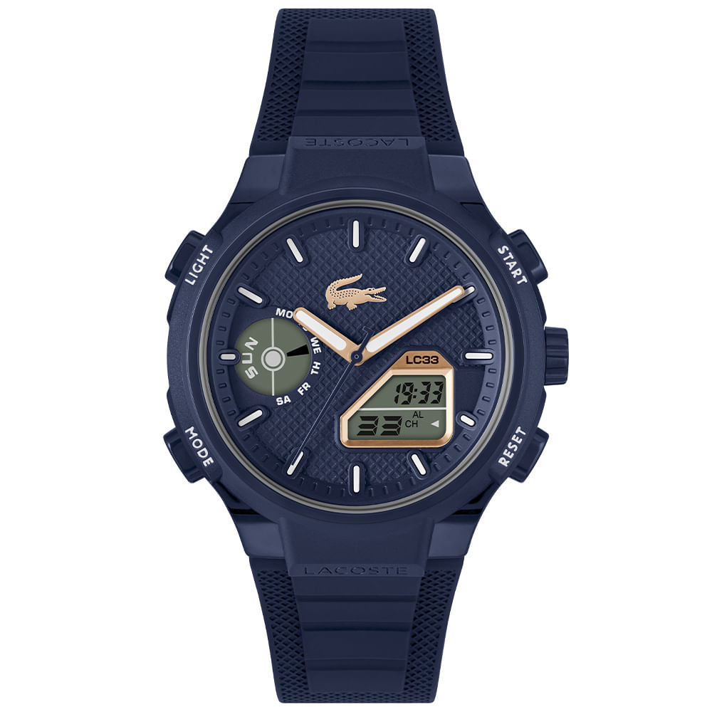 Relógio Lacoste Lc33 Masculino em Borracha Azul 2011434