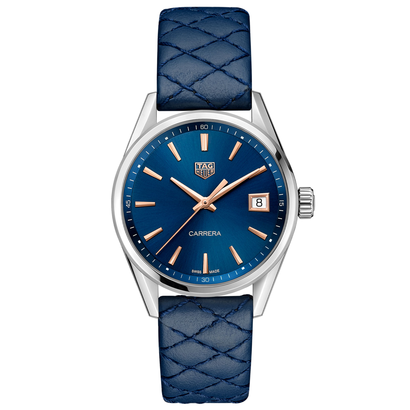 Relógio Tag Heuer Carrera Feminino Couro Azul WBK1312.FC8259