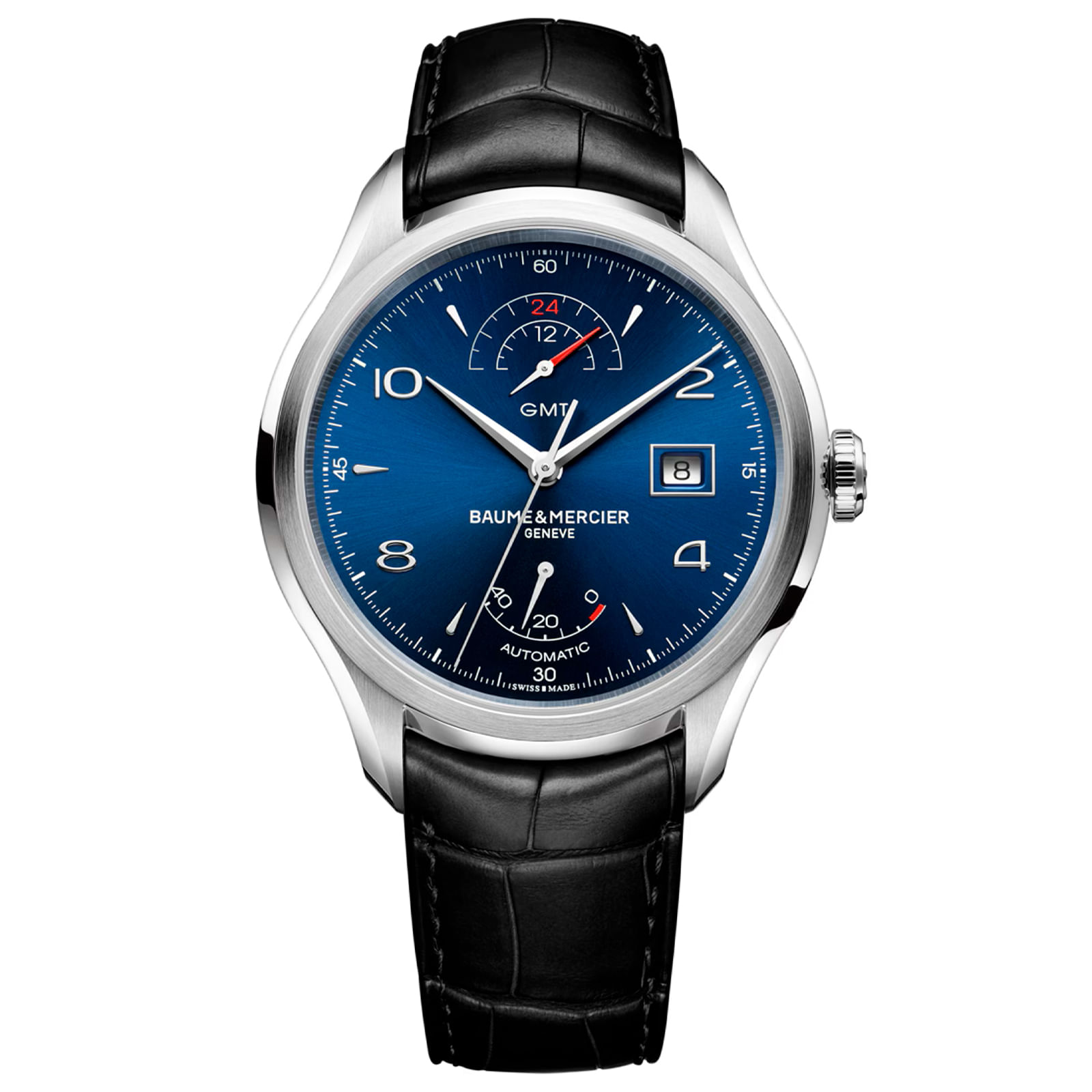 Relógio Baume & Mercier Clifton Automatico Masculino Couro Preto M0A10316