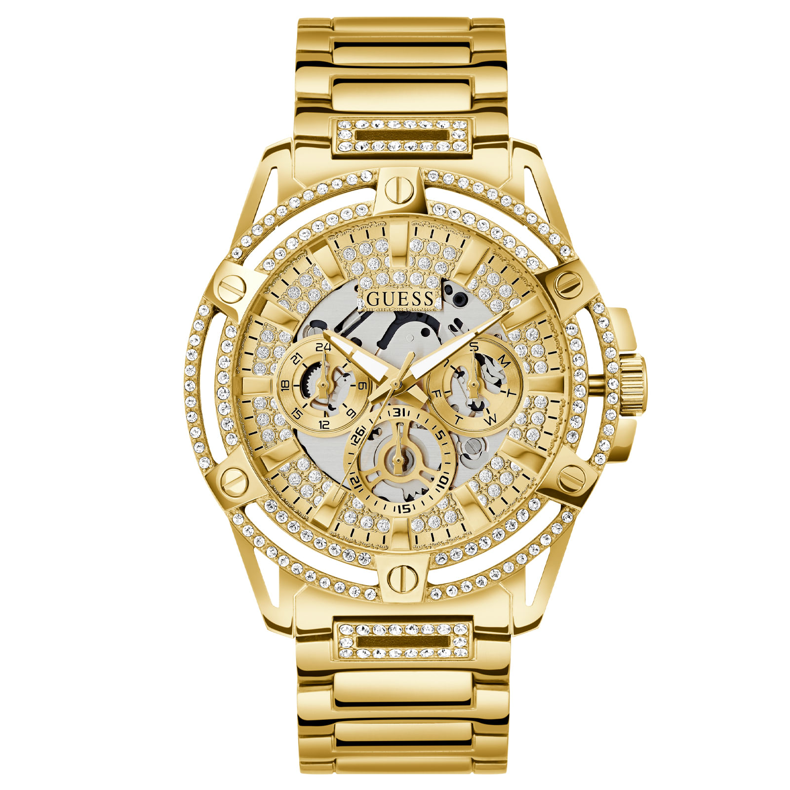 Relógio Guess Mens Sport Masculino Aço Dourado GW0497G2