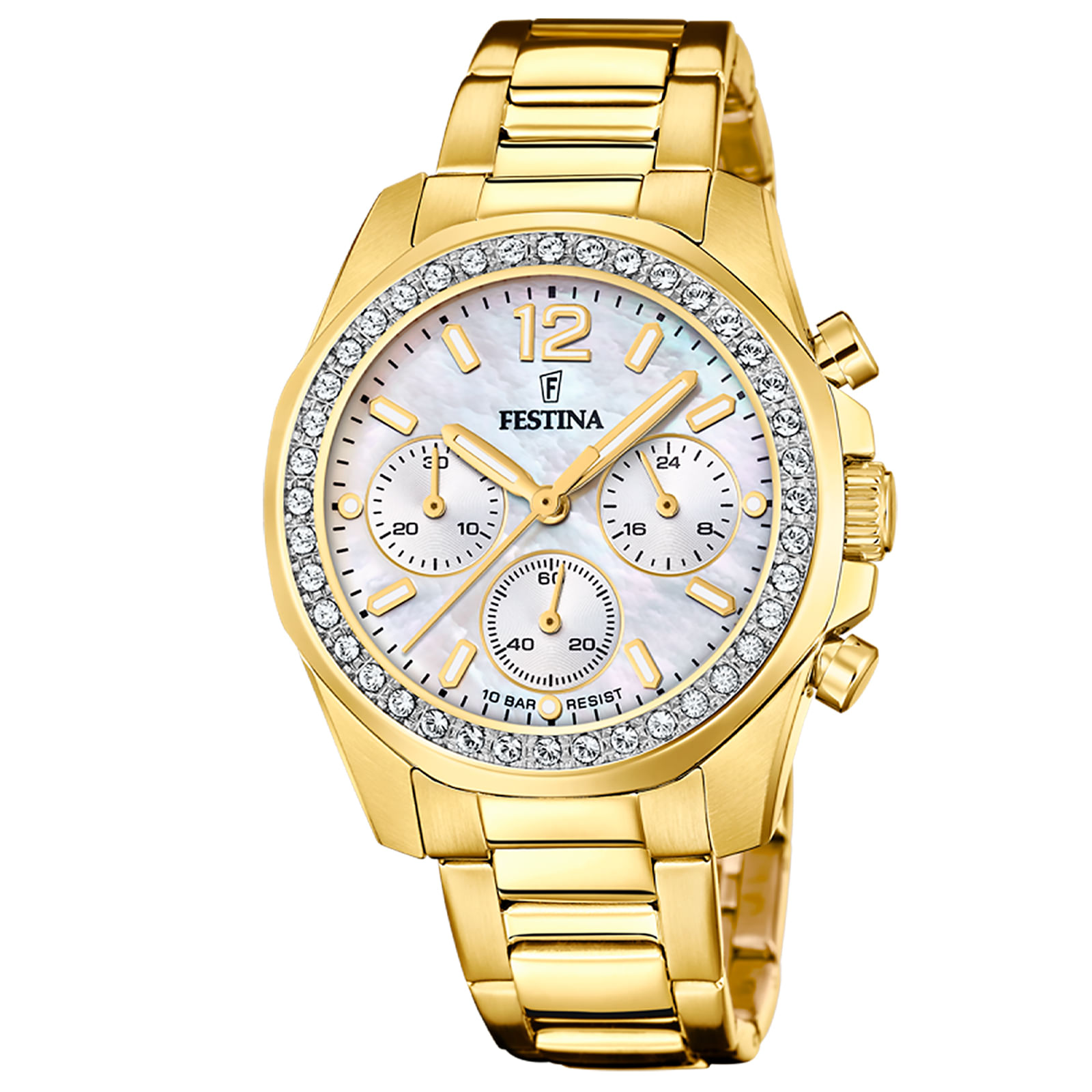 Relógio Festina Feminino Aço Dourado