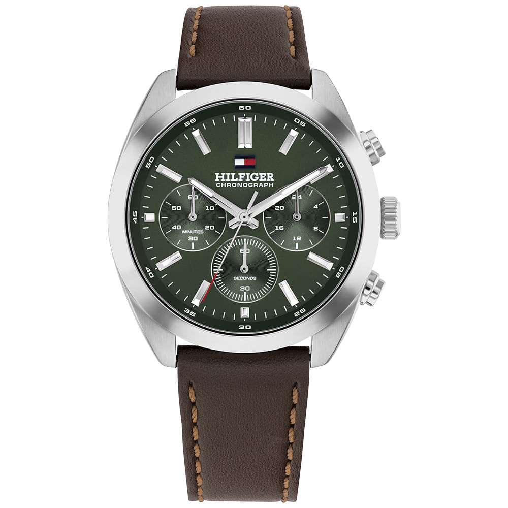 Relógio Tommy Hilfiger Hudson Masculino Couro Marrom 1710719