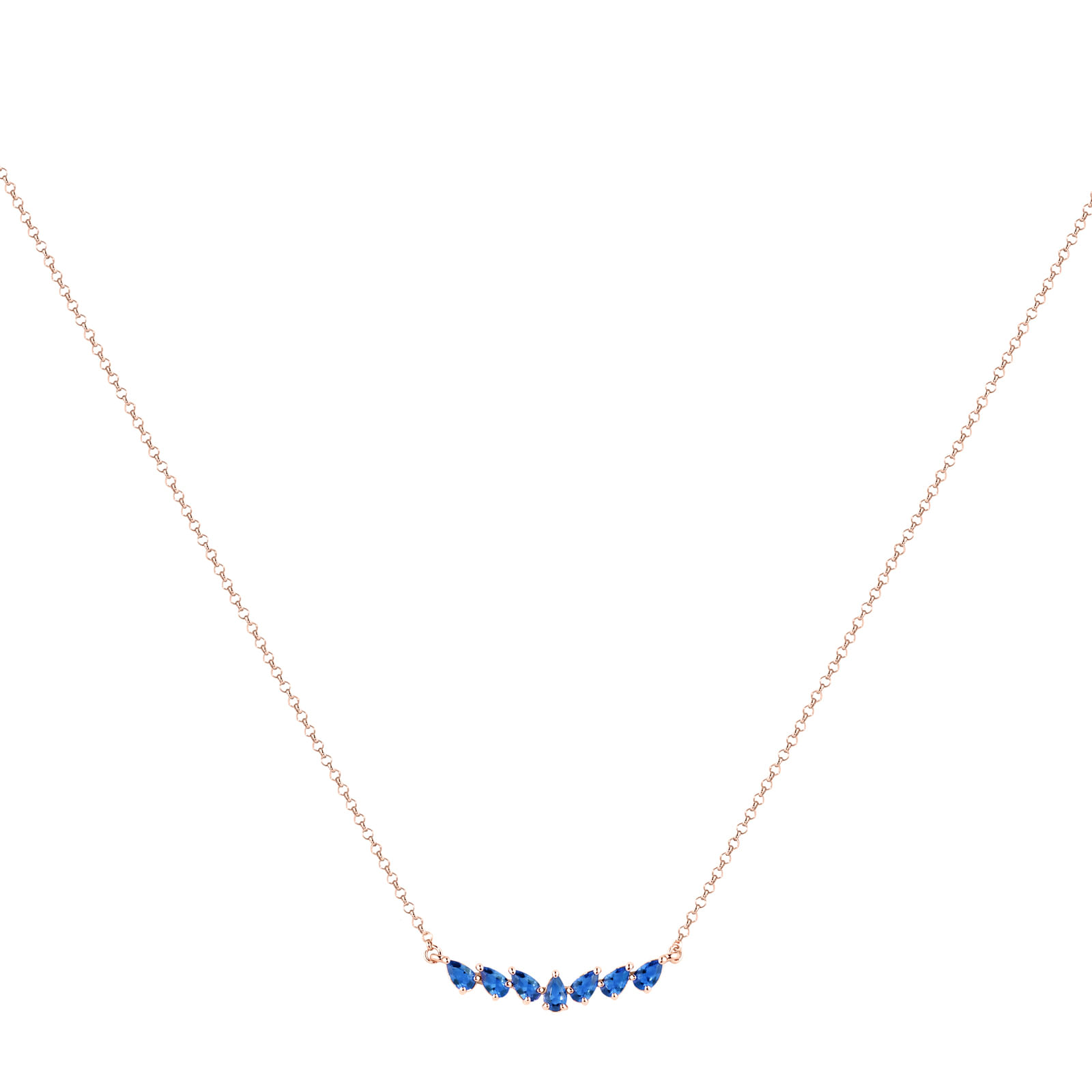 Colar Life Lagoon em Liga Rosé com Banho de Ouro Rose 18k, 45cm