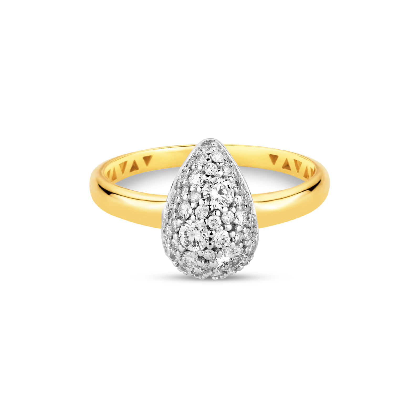 Anel Majestá em Ouro Amarelo 18k com Diamantes 0,391ct