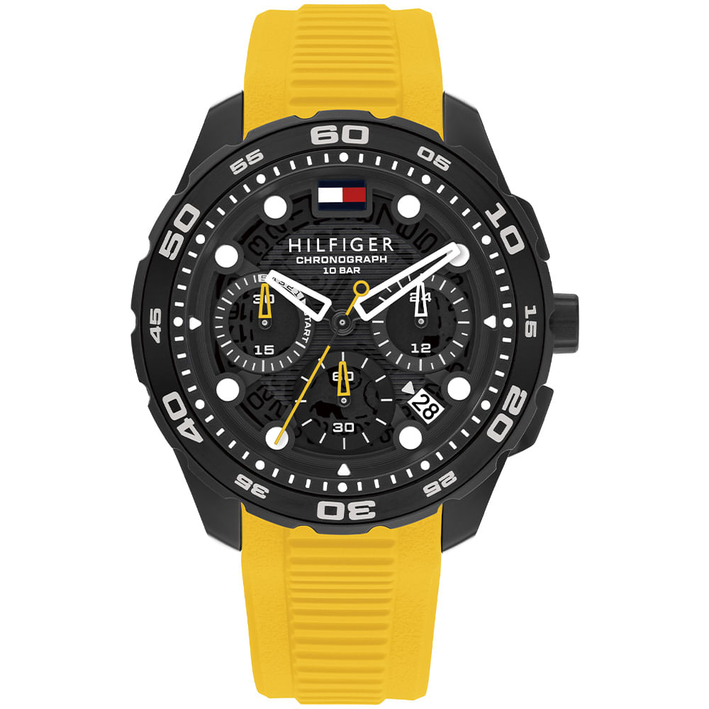 Relógio Tommy Hilfiger Th Regatta Masculino em Silicone Amarelo 1792235