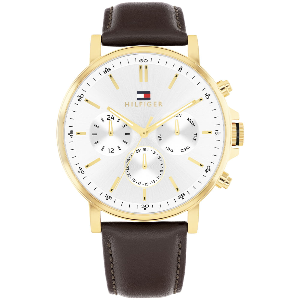 Relógio Tommy Hilfiger Tyson Masculino em Couro Marrom 1710713