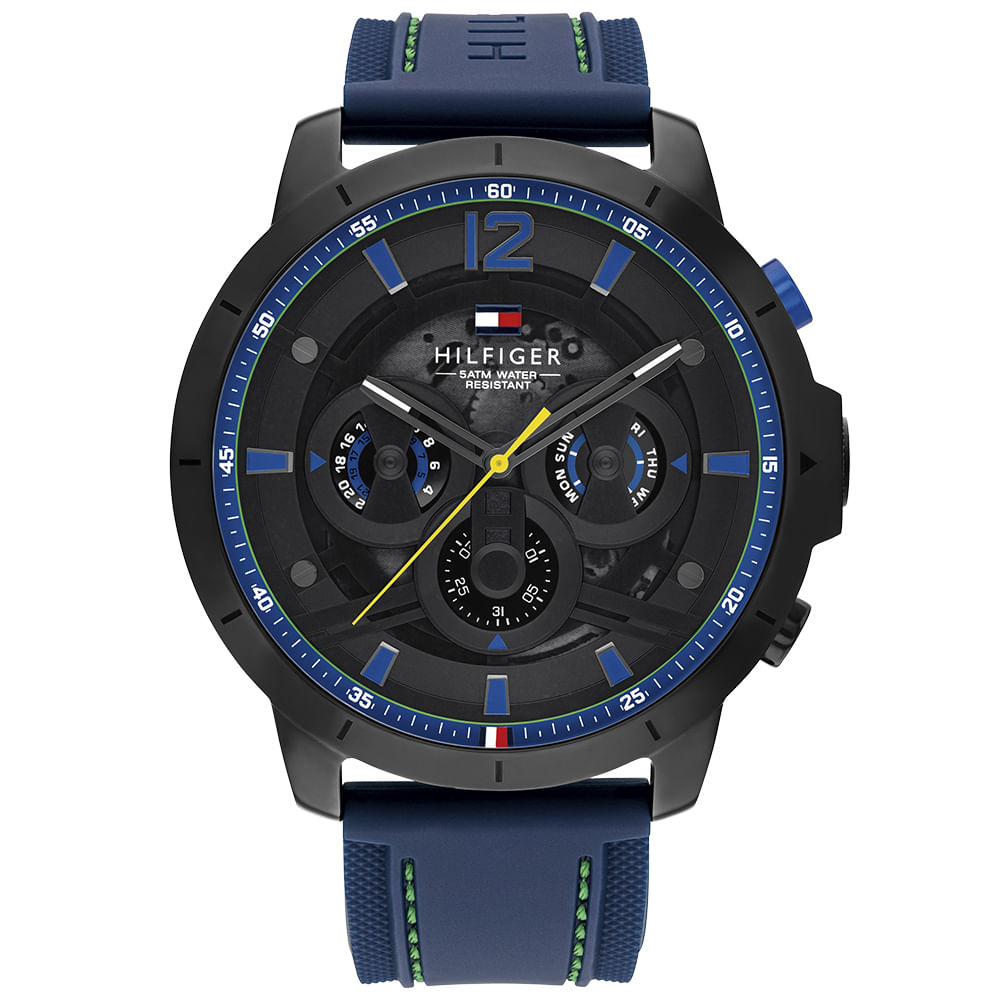 Relógio Tommy Hilfiger Luca Masculino em Silicone Azul 1792245
