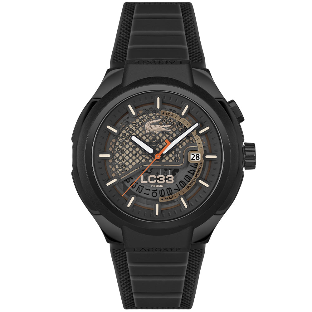 Relógio Lacoste LC33 Hybrid Masculino em Borracha Preto 2011468