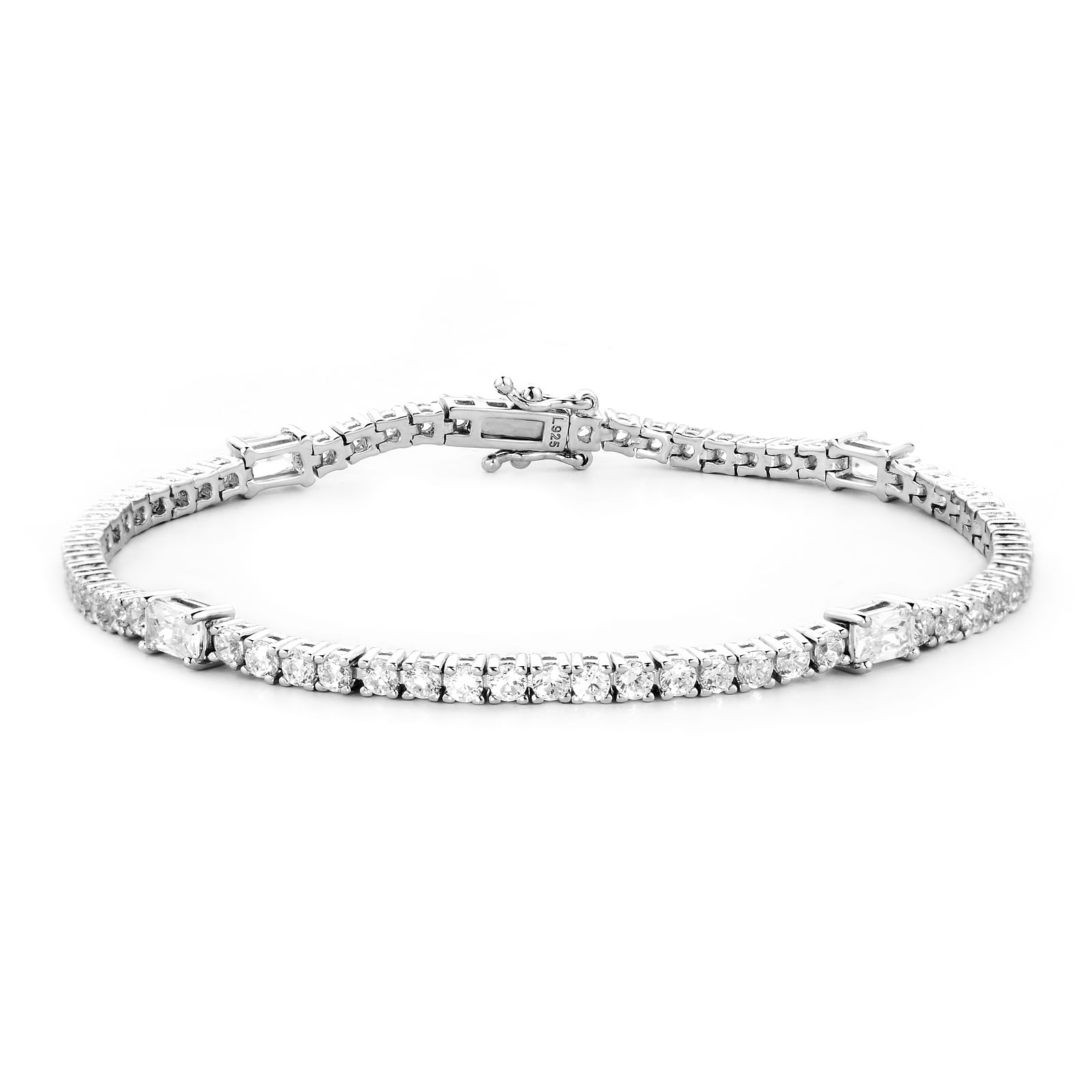 Pulseira Life Riviera em Prata 925 com Pedras Incolores