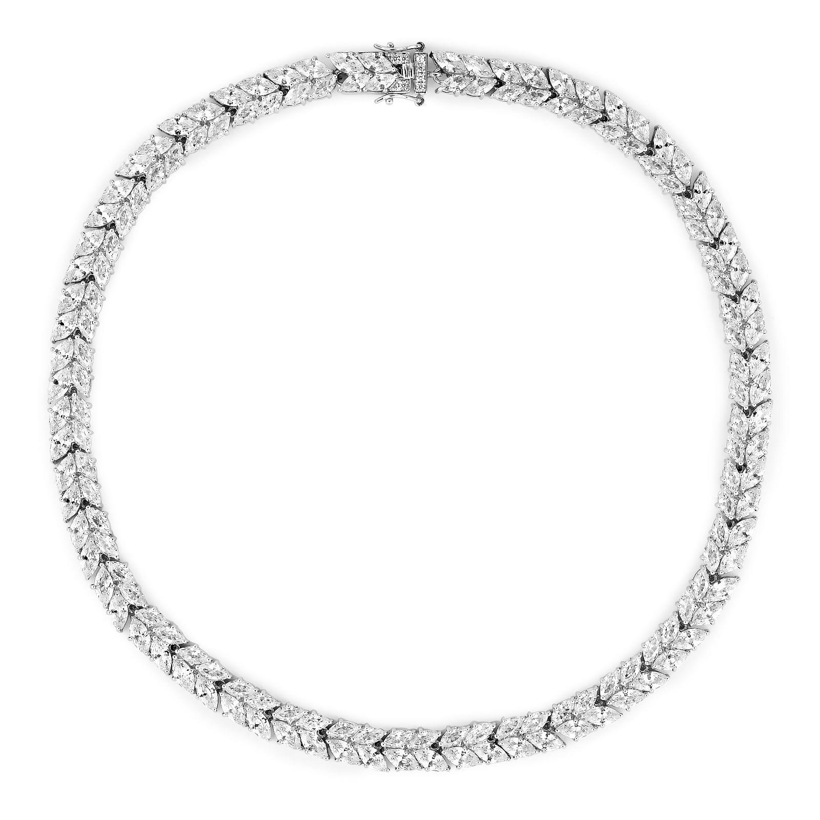 Colar Life Bride em Prata 925 com Pedras Incolores, 47cm