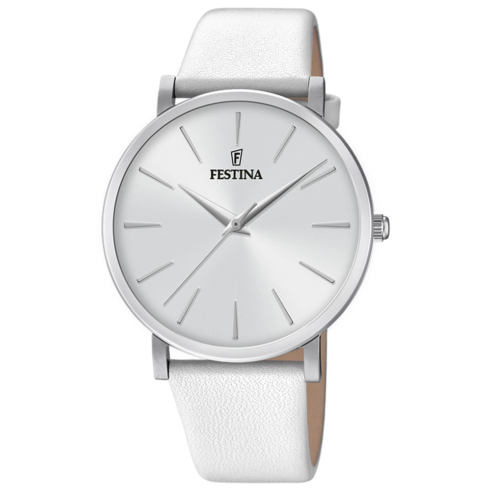 Relógio Festina Boyfriend Collection Feminino Borracha Branco
