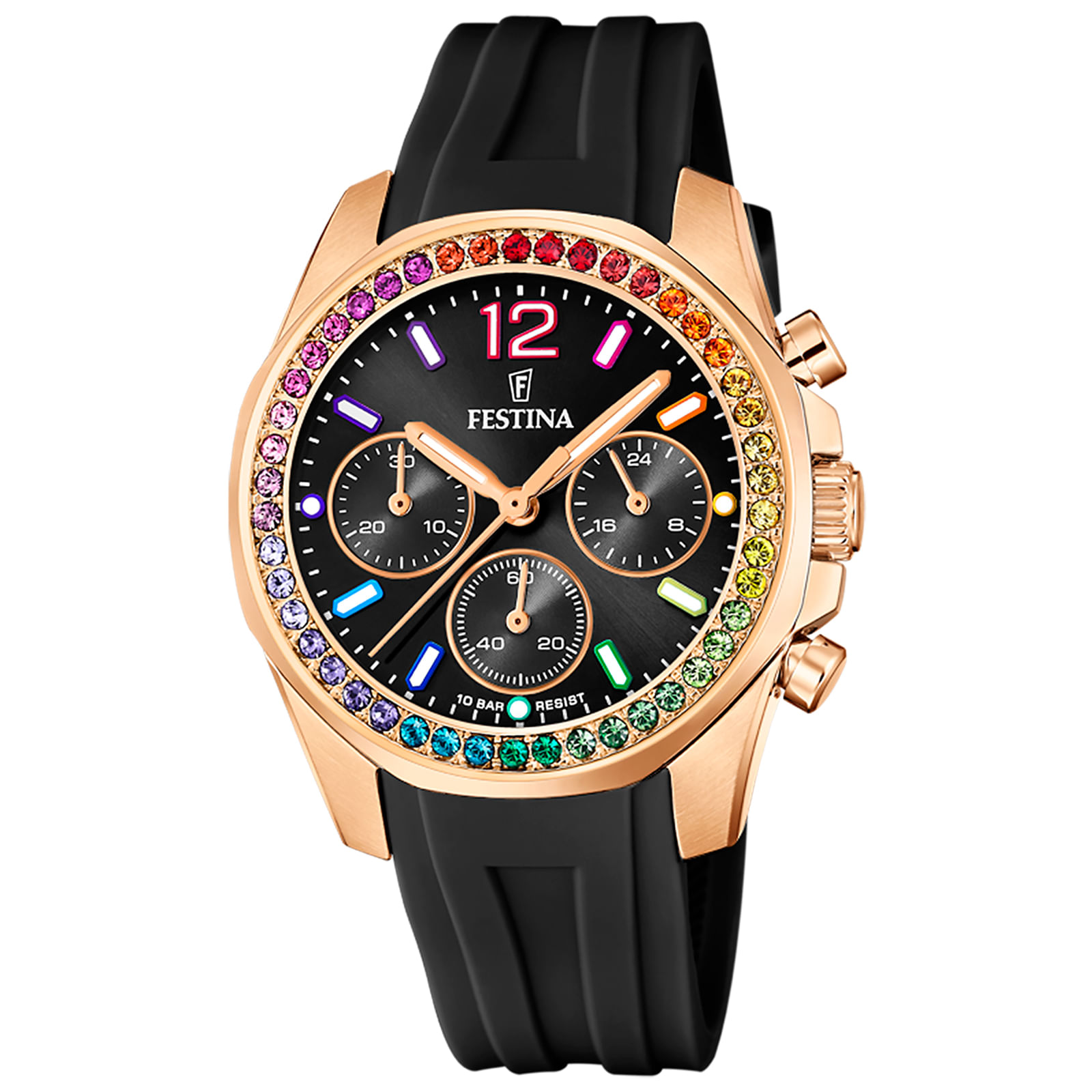 Relógio Festina Feminino Borracha Preto