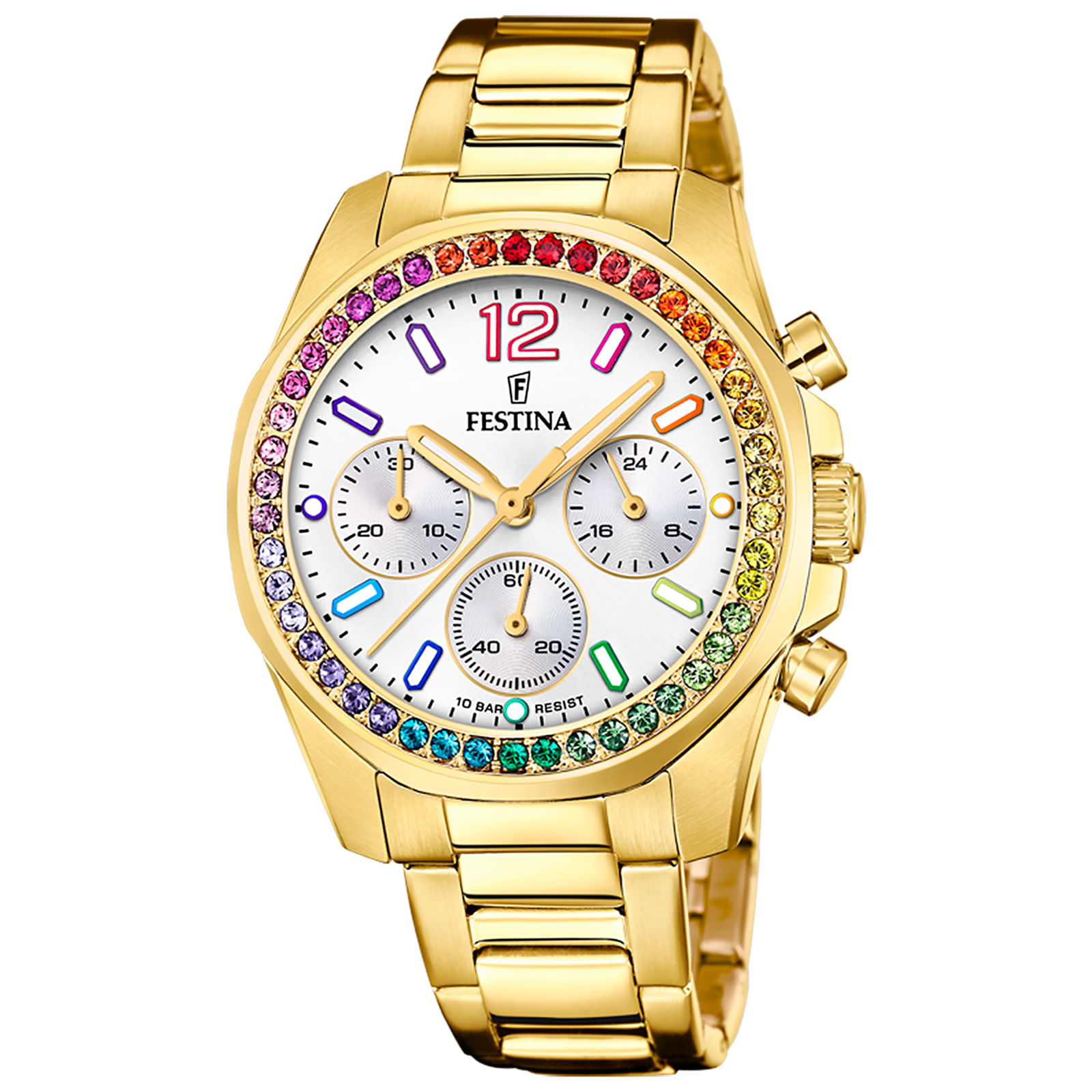 Relógio Festina Feminino Aço Dourado