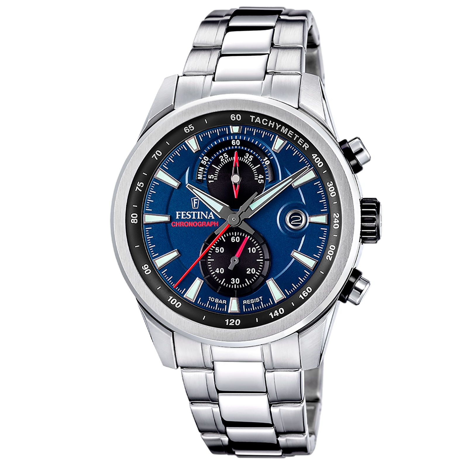 Relógio Festina Masculino Aço Prateado