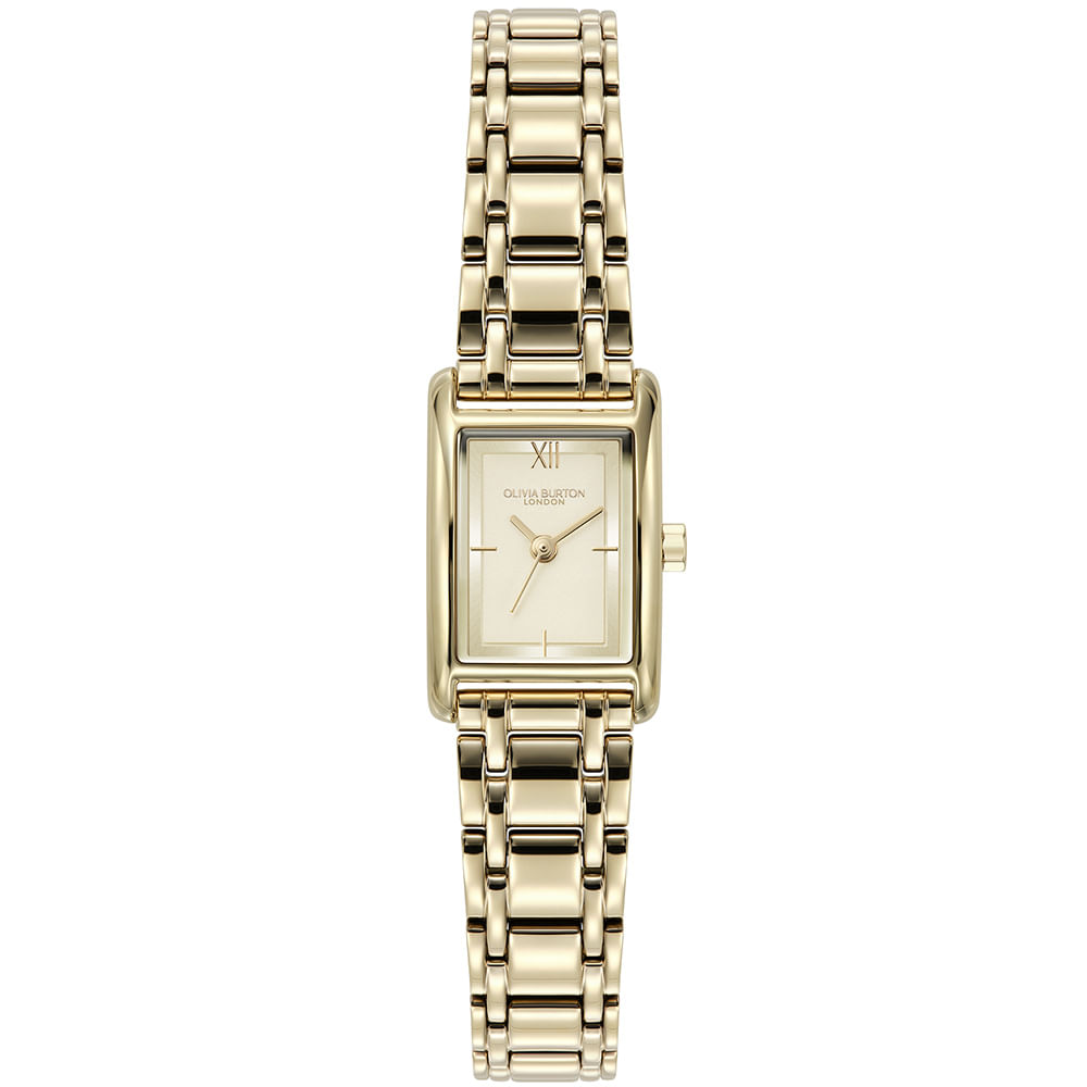 Relógio Olivia Burton Feminino Mini Groove em Aço Dourado 24000282
