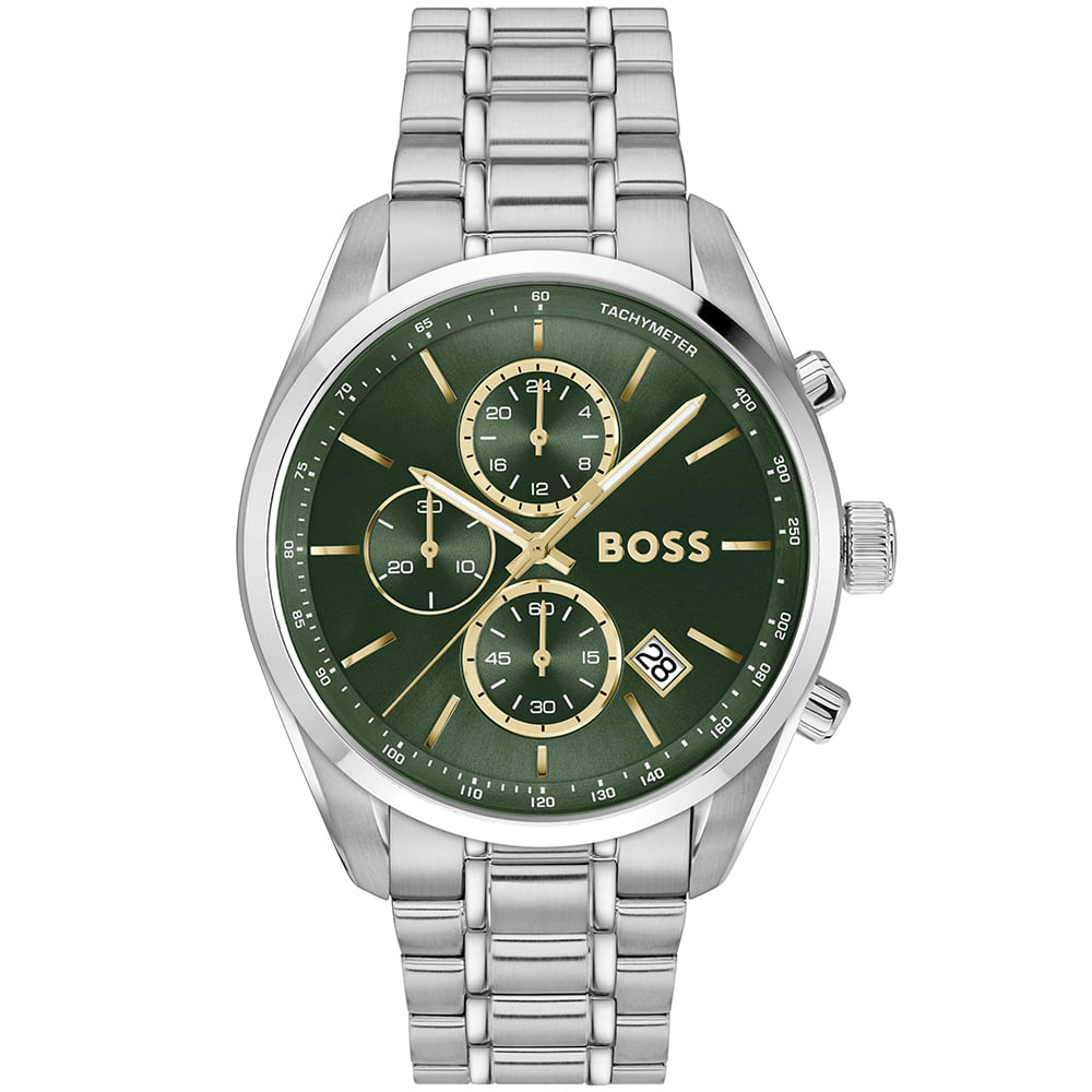 Relógio Hugo Boss Masculino Grand Prix em Aço Prateado 1514266