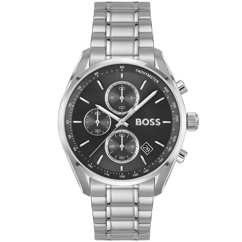 Relógio Hugo Boss Masculino Grand Prix 40 em Aço Prateado 1514259