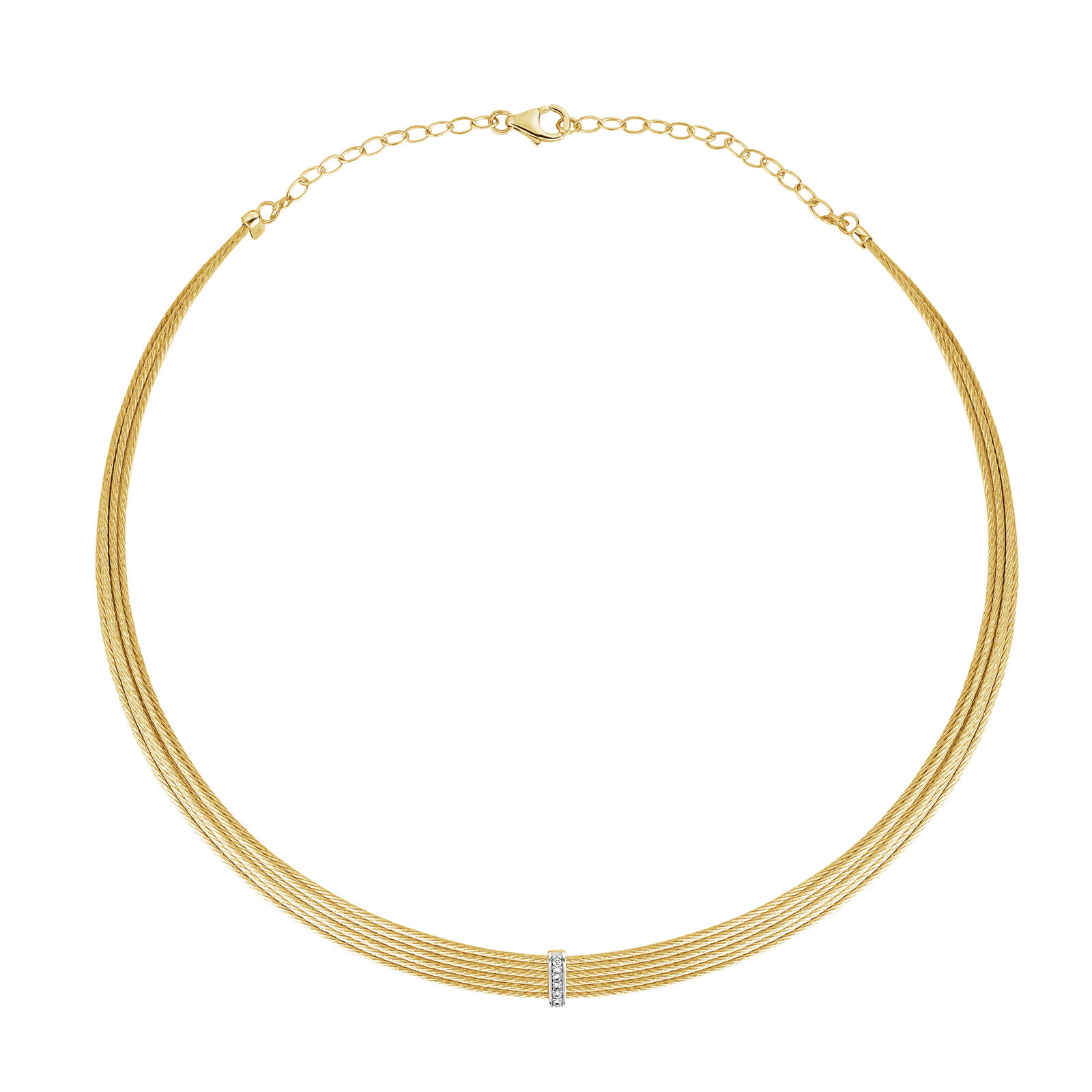 Colar Royale em Ouro Amarelo 18k com Diamante 0,06ct, 45cm