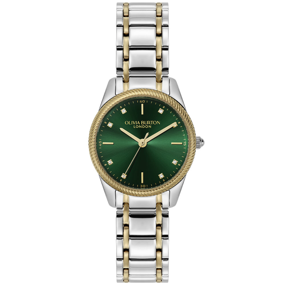 Relógio Olivia Burton Egerton Feminino em Aço Prateado e Dourado 24000292