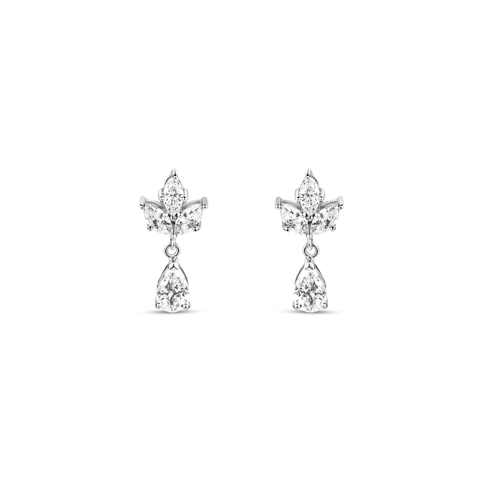 Brinco Life Bride em Prata 925 com Pedras Incolores