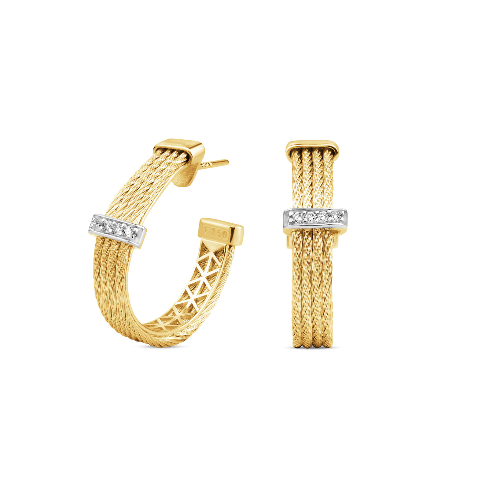 Brinco Royale em Ouro Amarelo 18k com Diamantes 0,08ct, 25,17mm